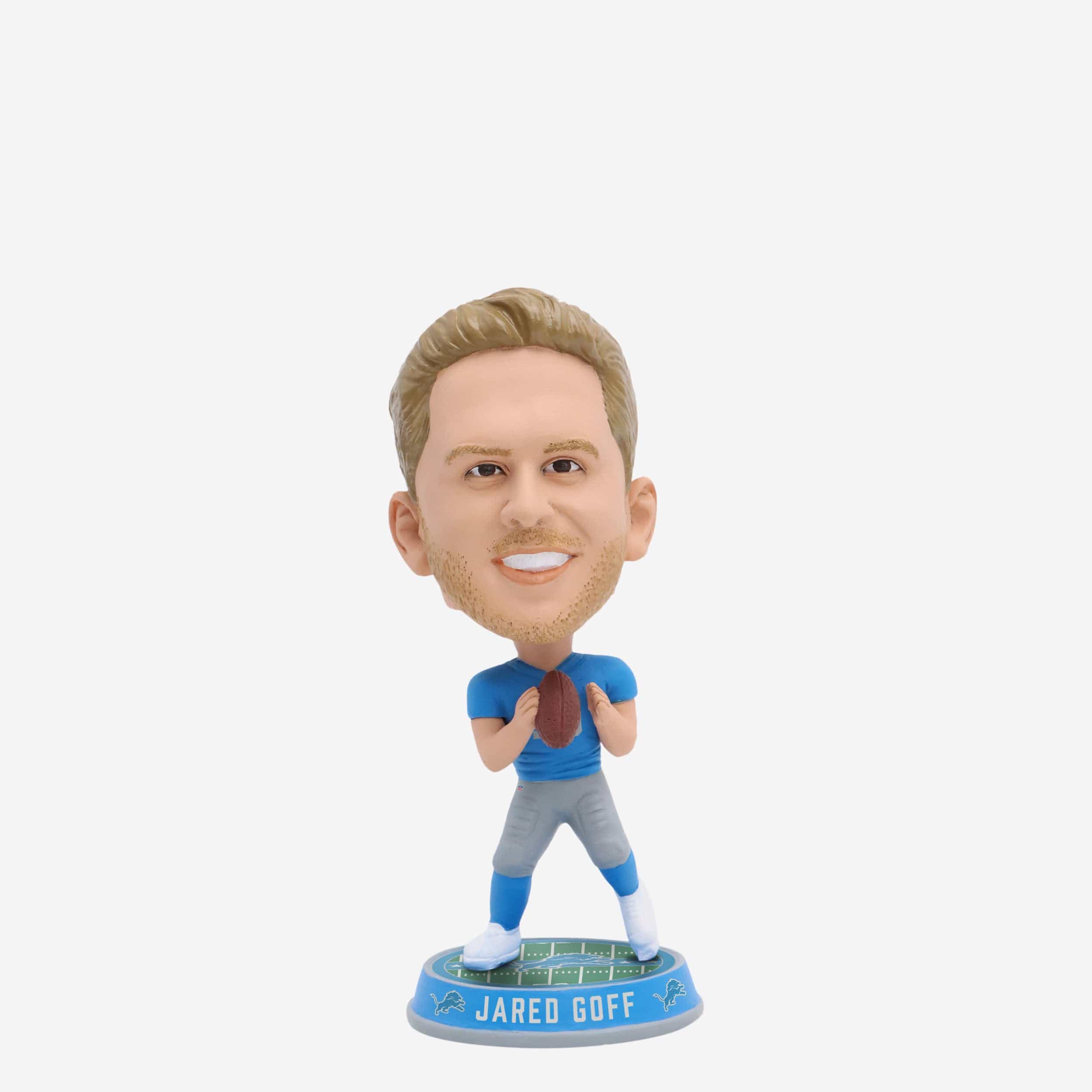 Jared Goff Detroit Lions Retro Uniform Field Stripe Mini Bighead Bobblehead