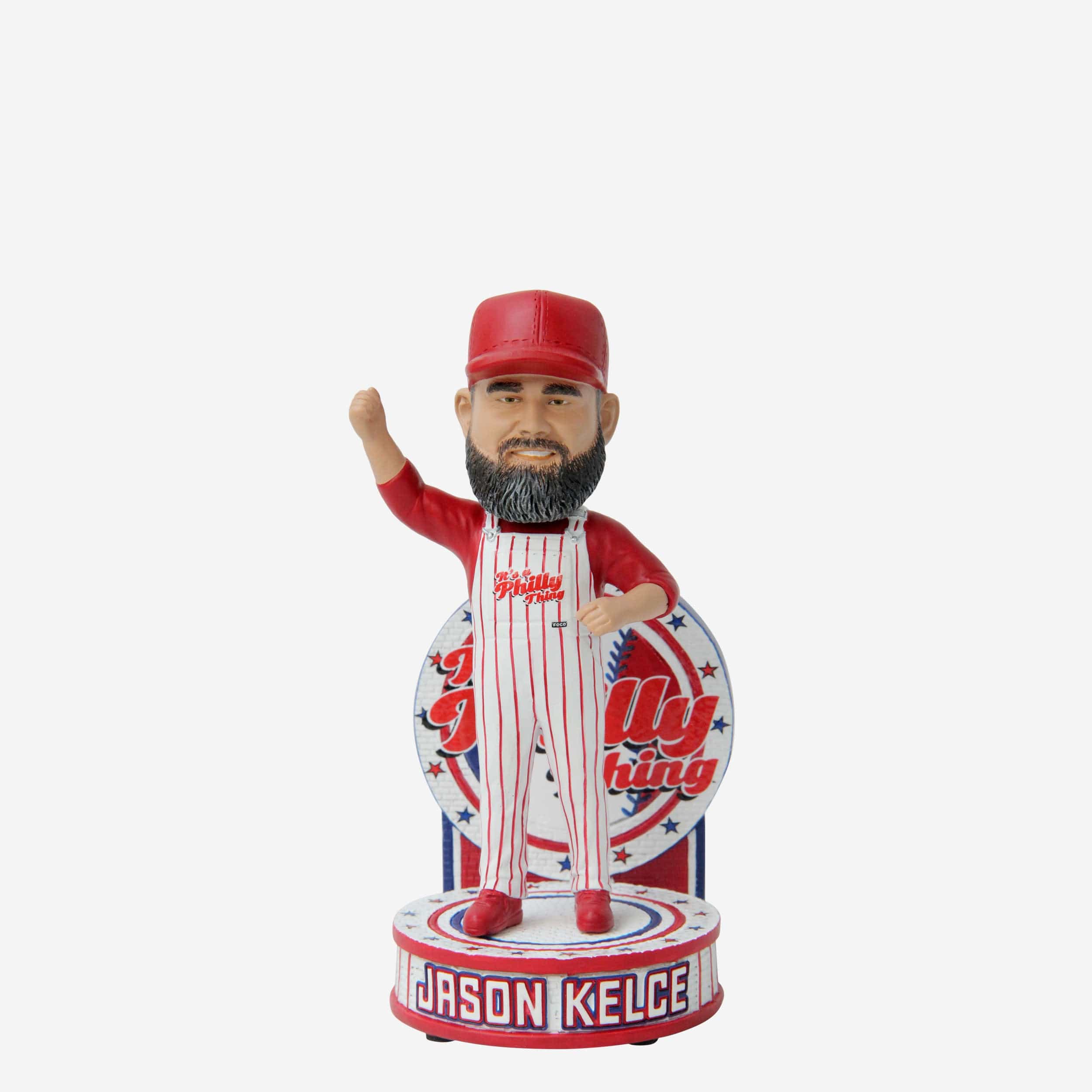 Jason Kelce Bib Overalls Dancing Mini Bobblehead
