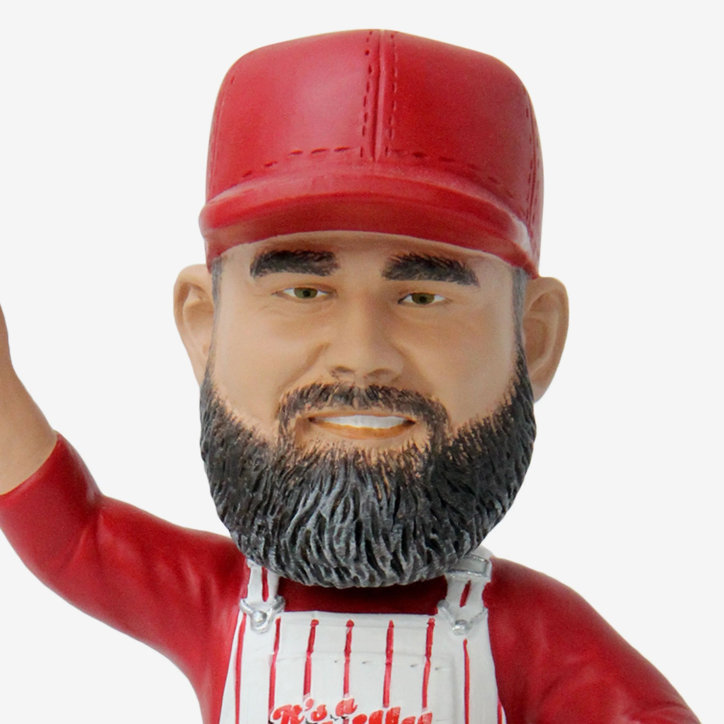 Jason Kelce Bib Overalls Dancing Mini Bobblehead - Image 2
