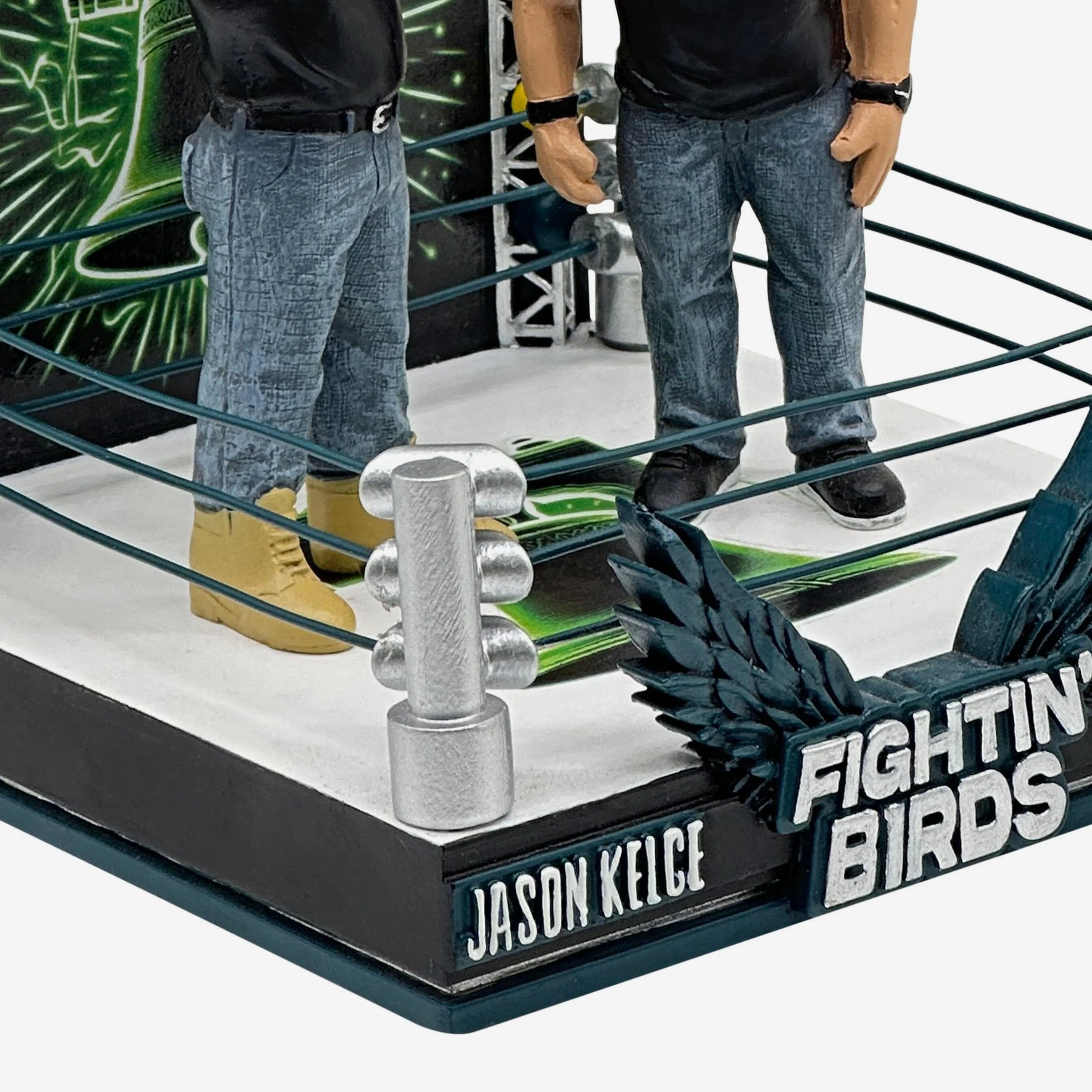 Jason Kelce & Lane Johnson Fightin' Birds Wrestling Dual Bobblehead - Image 4