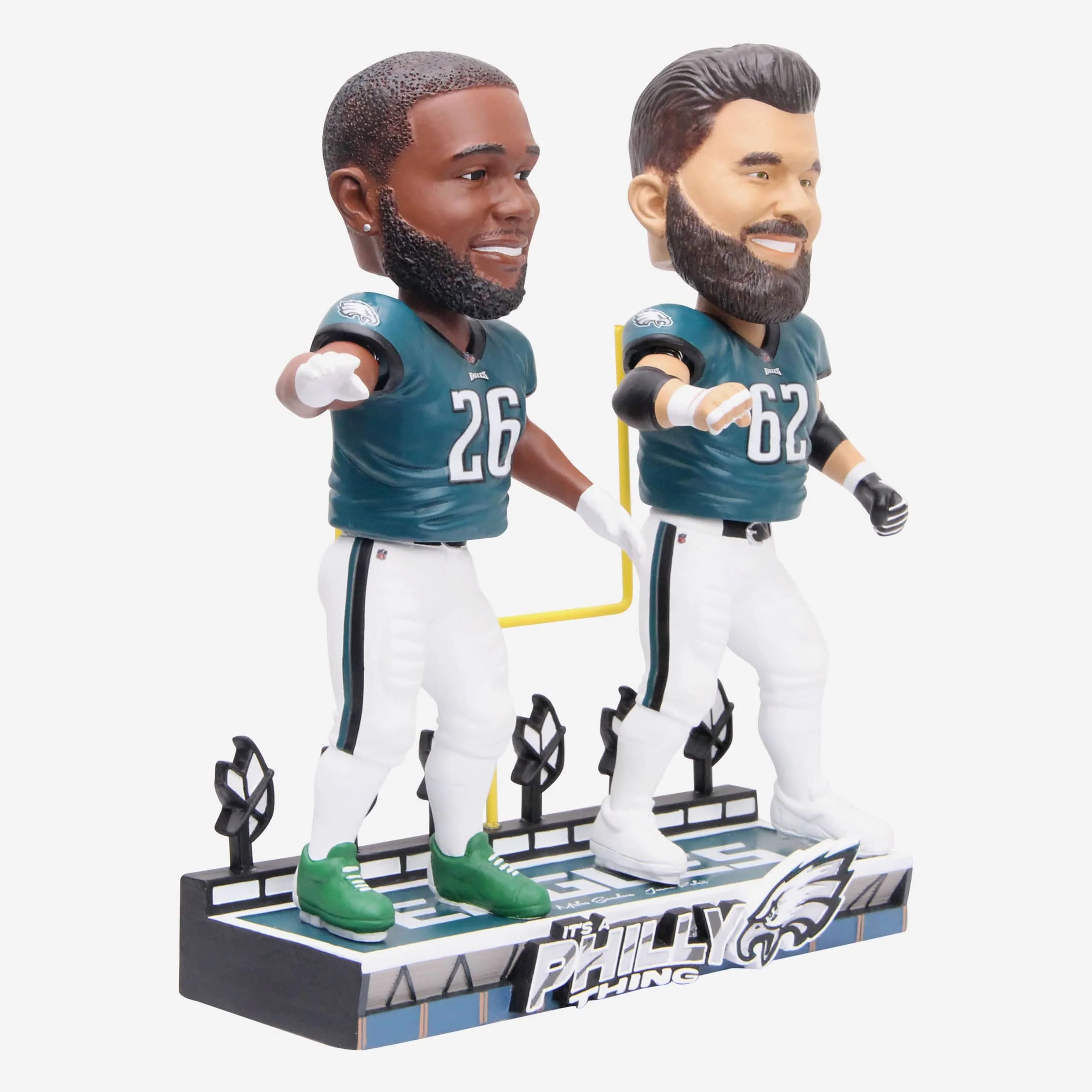 Jason Kelce & Miles Sanders Philadelphia Eagles Dancing Dual Bobblehead - Image 5