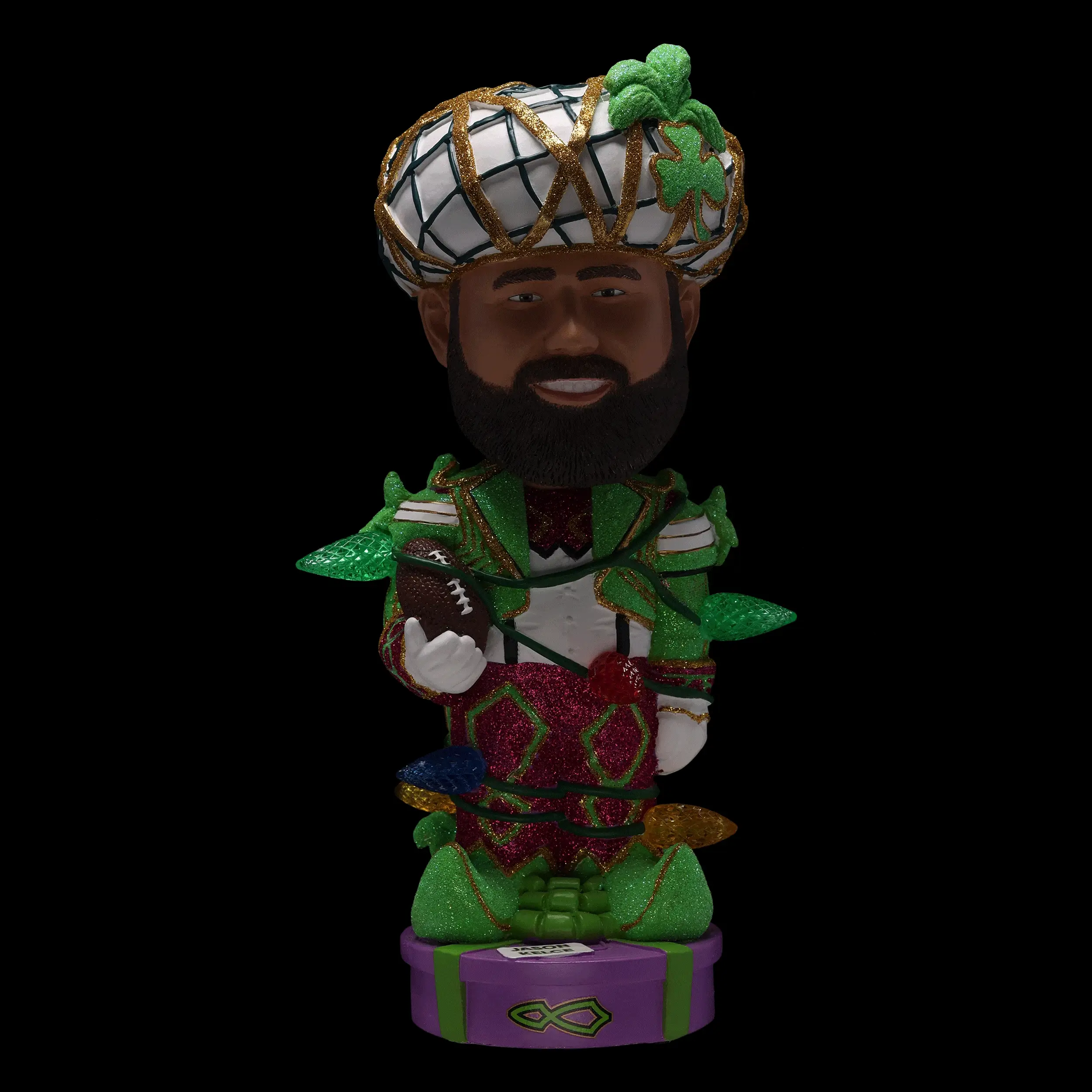 Jason Kelce Mummer Suit Holiday Lights Bobblehead - Image 2