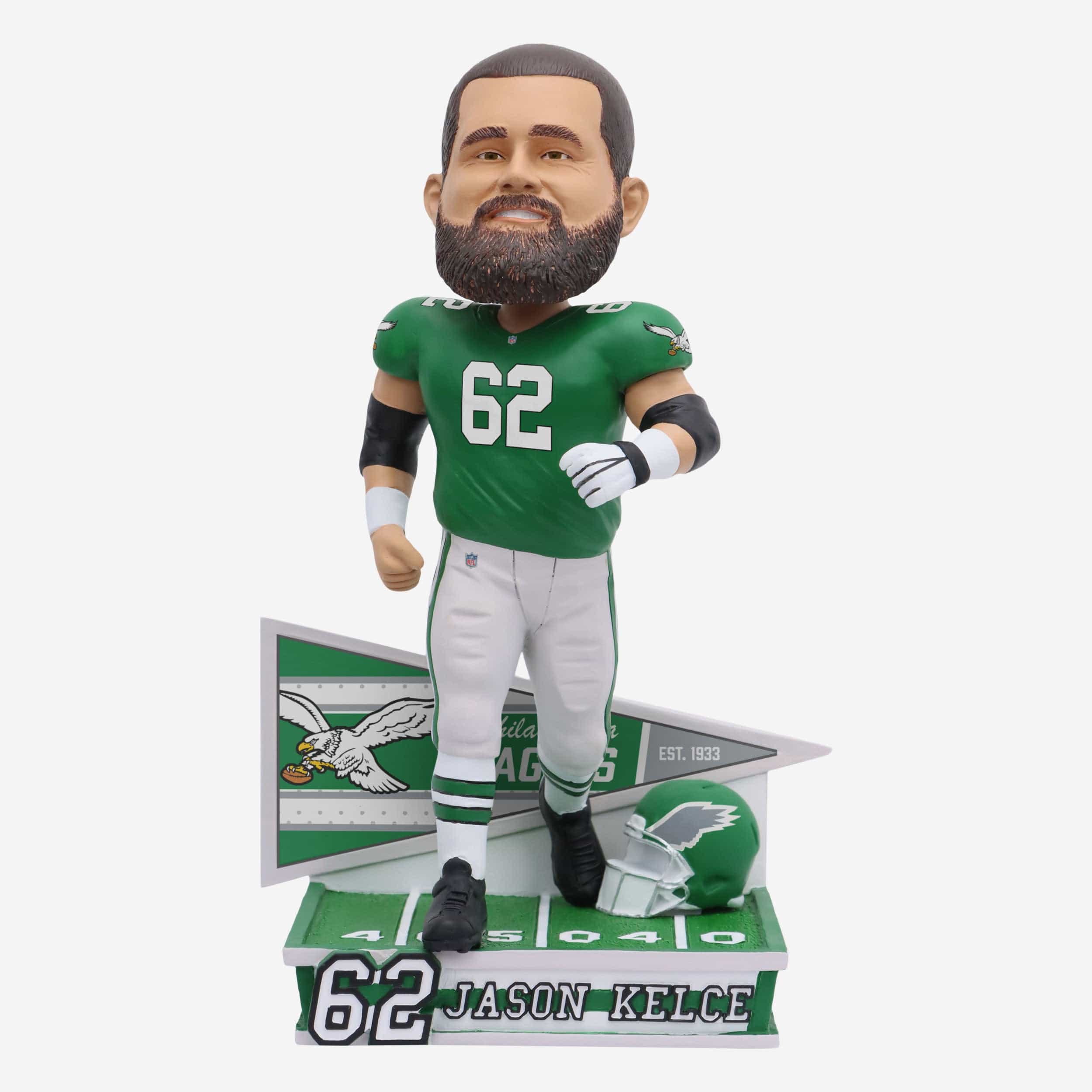Jason Kelce Philadelphia Eagles Kelly Green Uniform Bobblehead