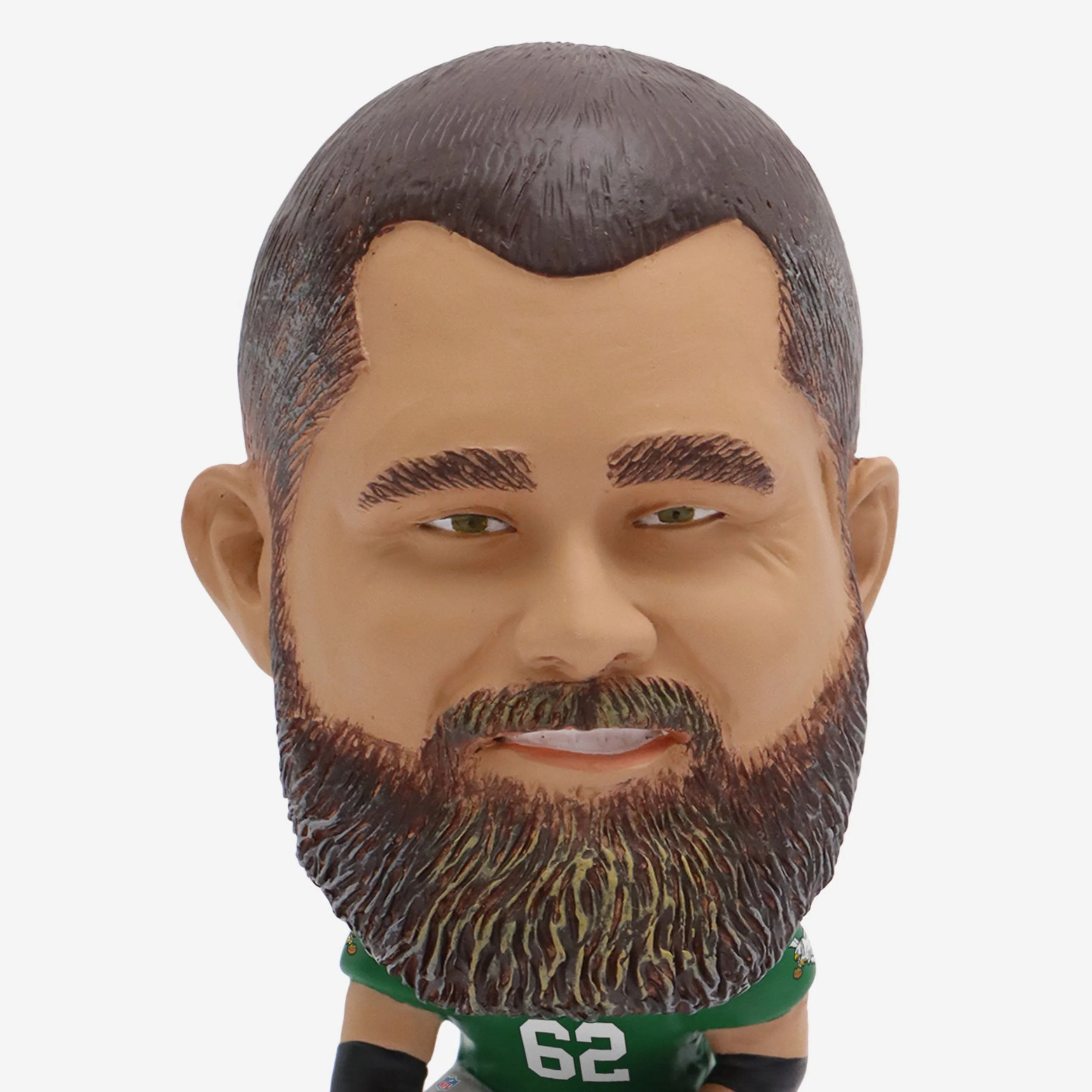 Jason Kelce Philadelphia Eagles Kelly Green Uniform Field Stripe Mini Bighead Bobblehead - Image 2