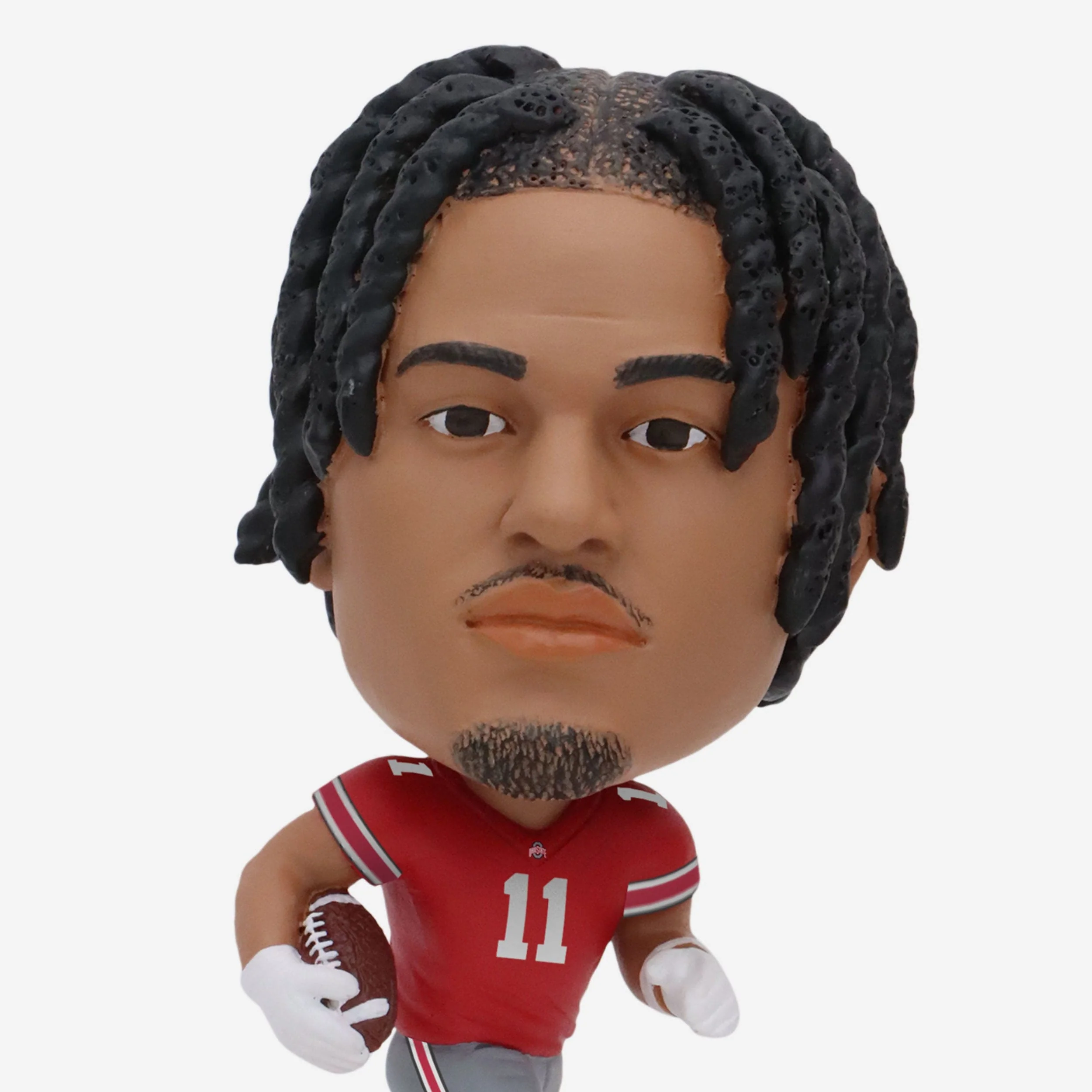 Jaxon Smith-Njigba Ohio State Buckeyes Field Stripe Mini Bighead Bobblehead - Image 2