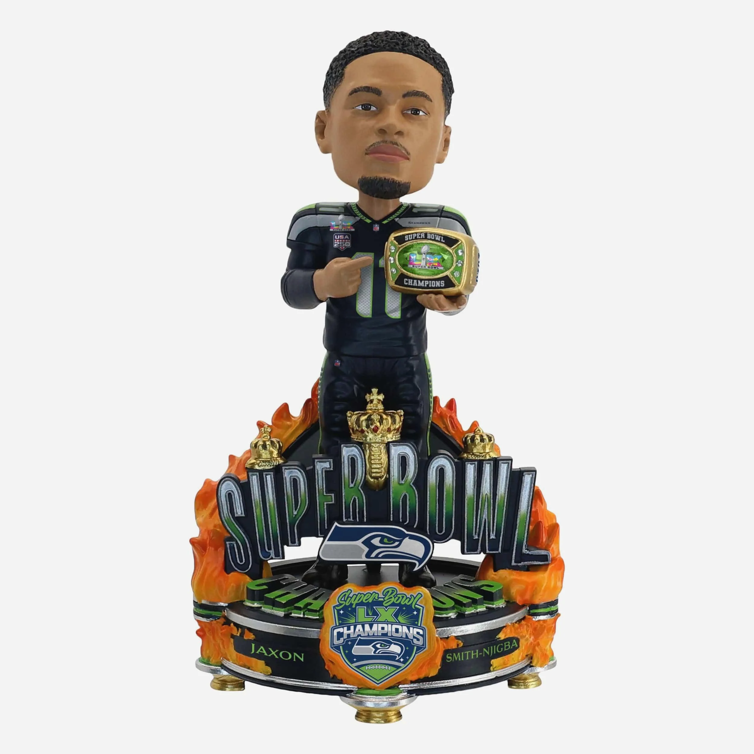Jaxon Smith-Njigba Seattle Seahawks Super Bowl LX Champions Celebration Bobblehead