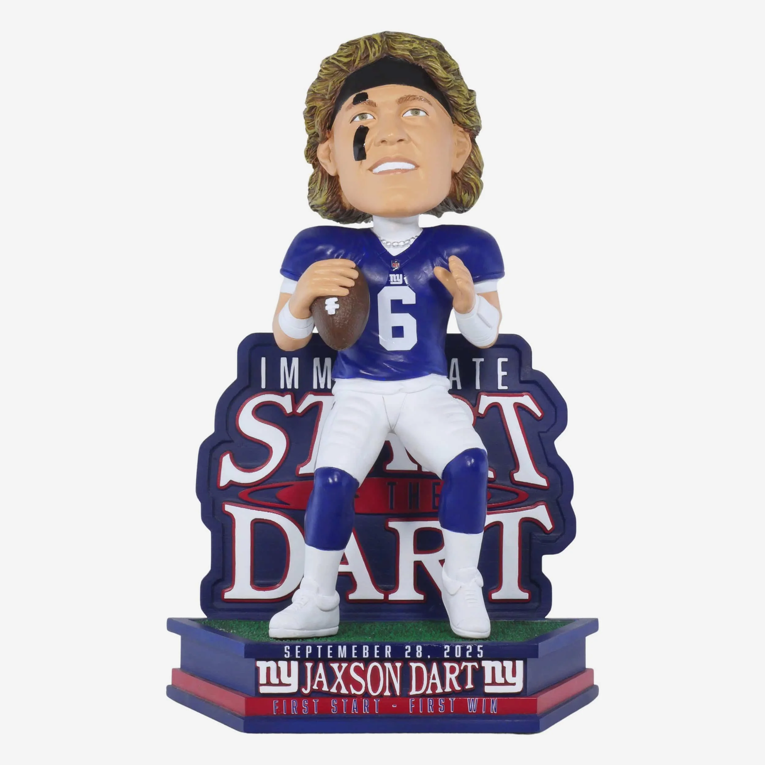 Jaxson Dart New York Giants First Career Win Bobblehead