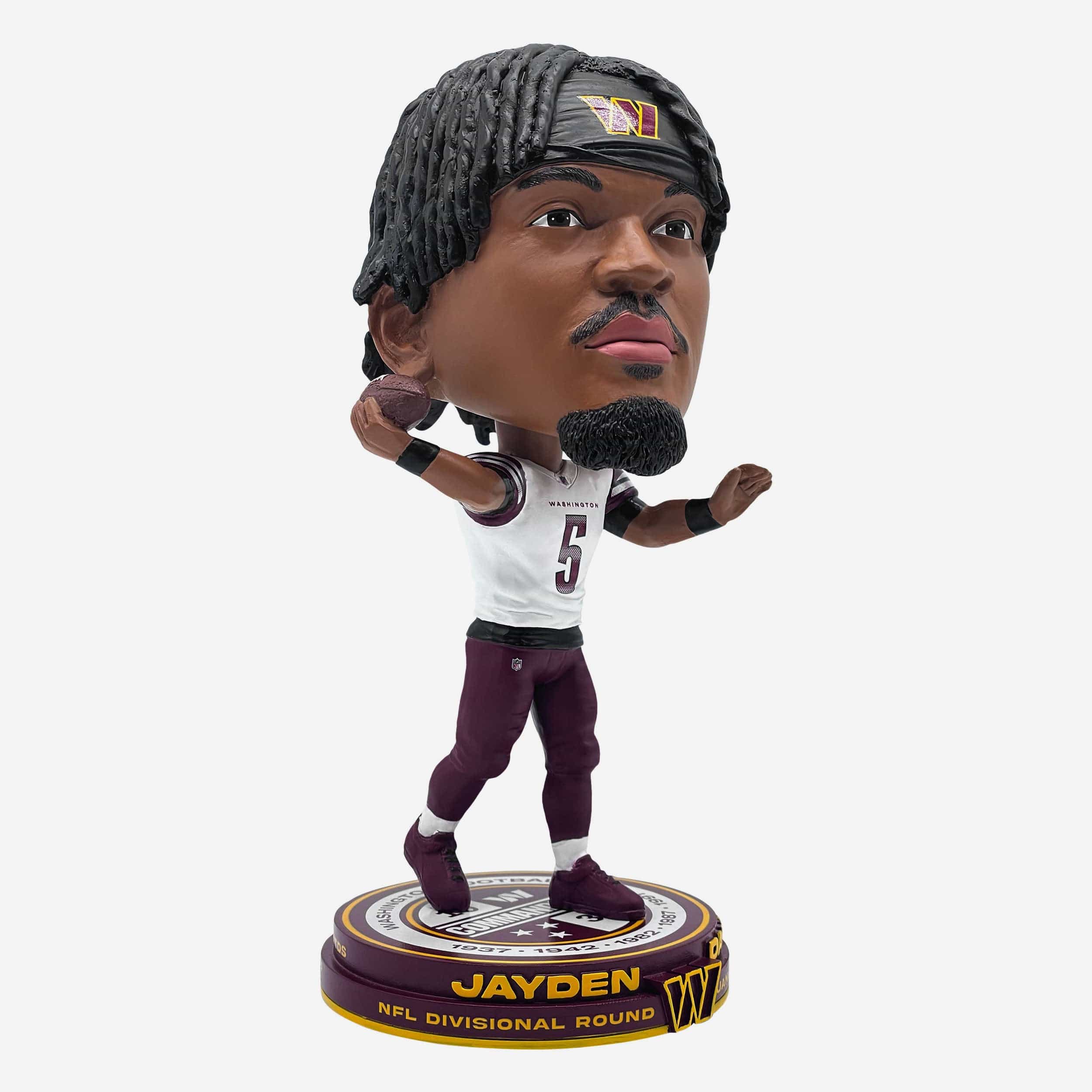 Jayden Daniels Washington Commanders 2024 NFL Playoffs Rookie Record Bighead Bobblehead - Image 4