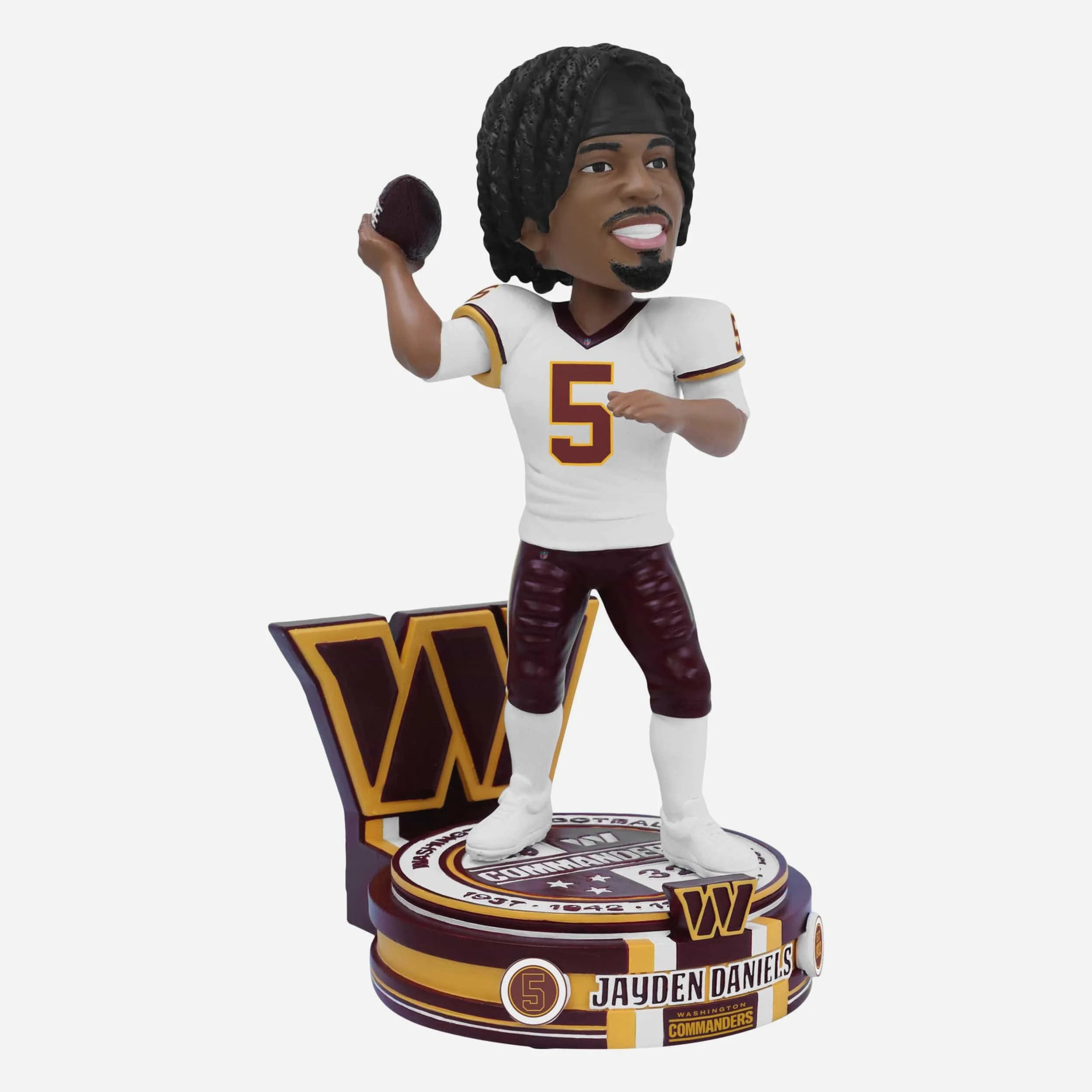 Jayden Daniels Washington Commanders Alternate Uniform Bobblehead - Image 4