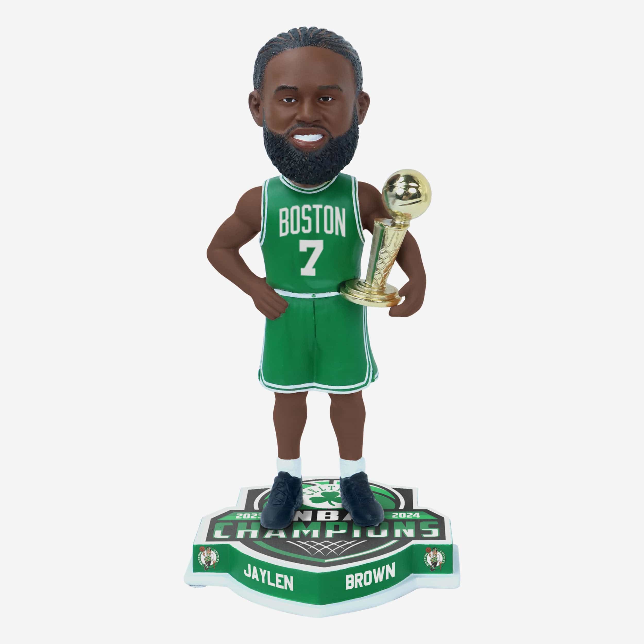 Jaylen Brown Boston Celtics 2024 NBA Champions Green Bobblehead