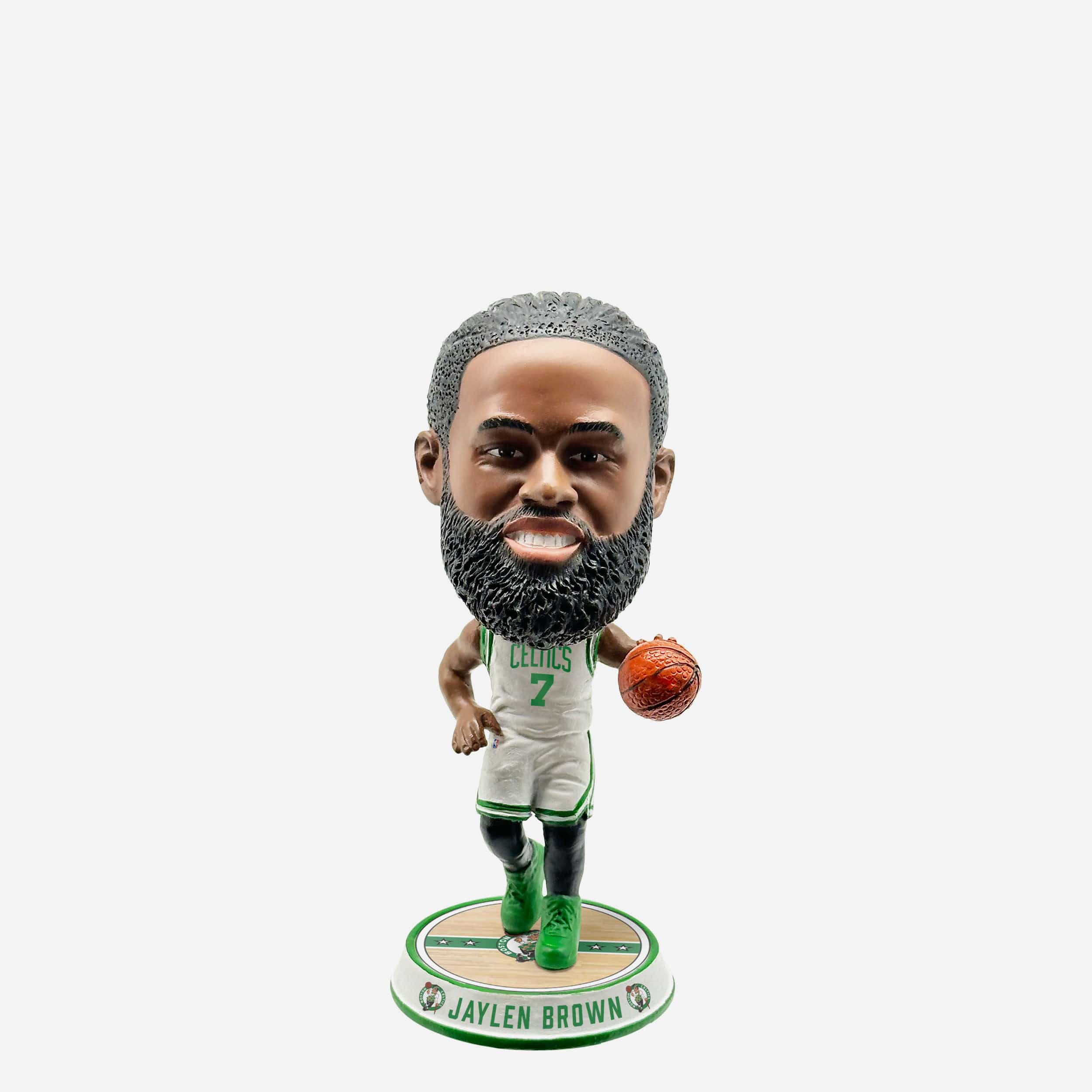 Jaylen Brown Boston Celtics Court Stripe Mini Bighead Bobblehead