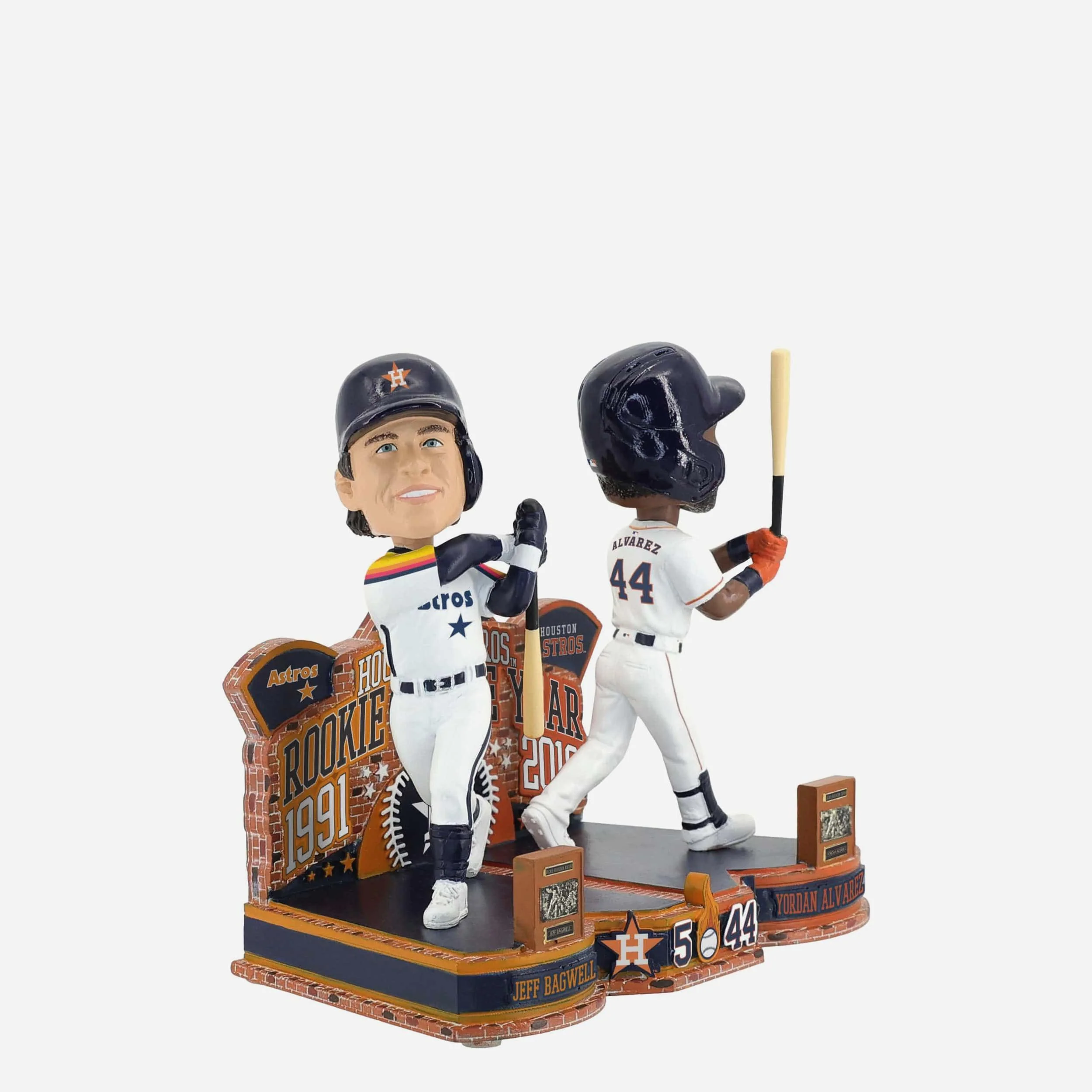 Jeff Bagwell & Yordan Alvarez 1991 & 2019 Houston Astros Rookie of the Year Then and Now Bobblehead - Image 4
