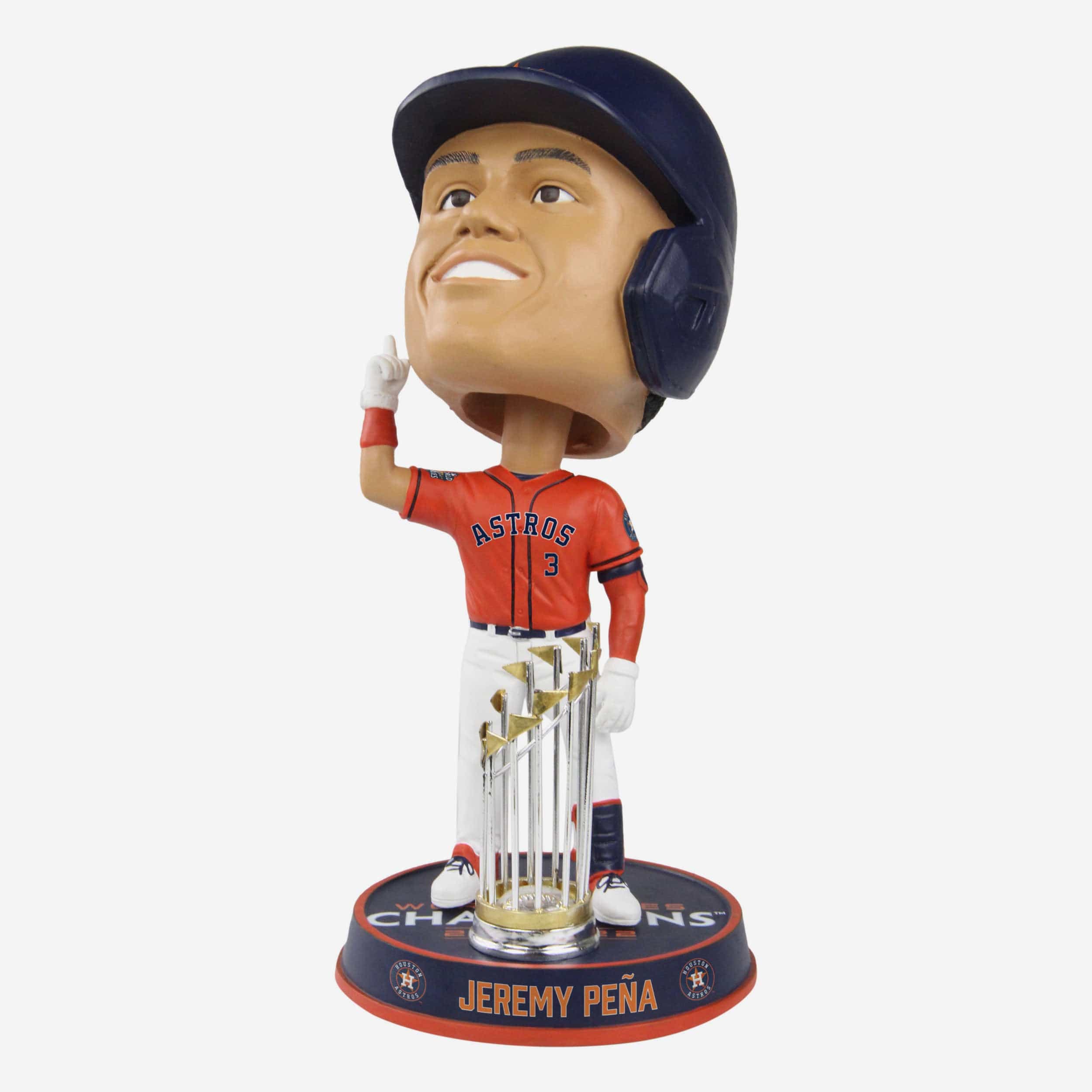 Jeremy Pena Houston Astros 2022 World Series Champions Orange Jersey Bighead Bobblehead