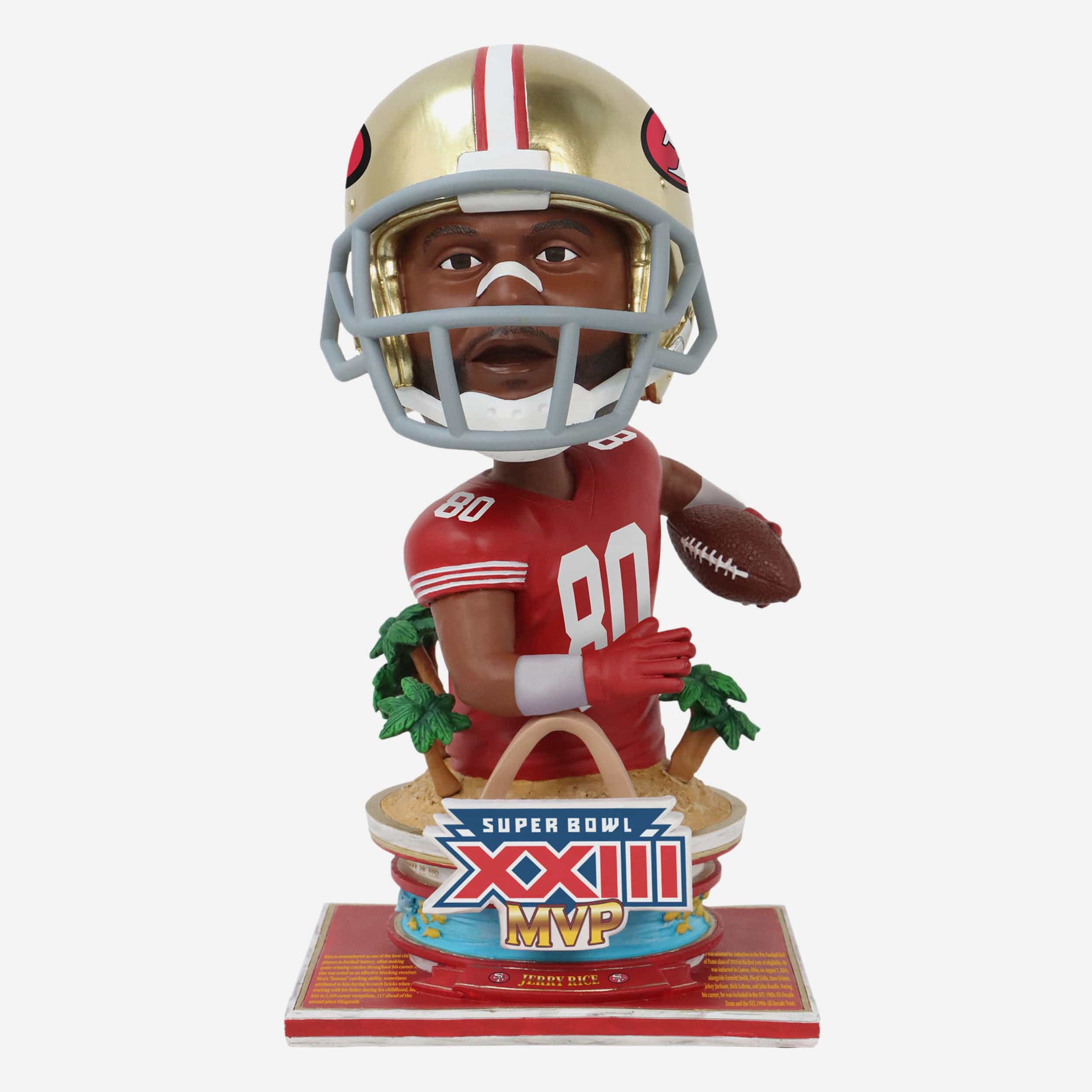 Jerry Rice San Francisco 49ers Super Bowl XXIII MVP Bust Bighead Bobblehead