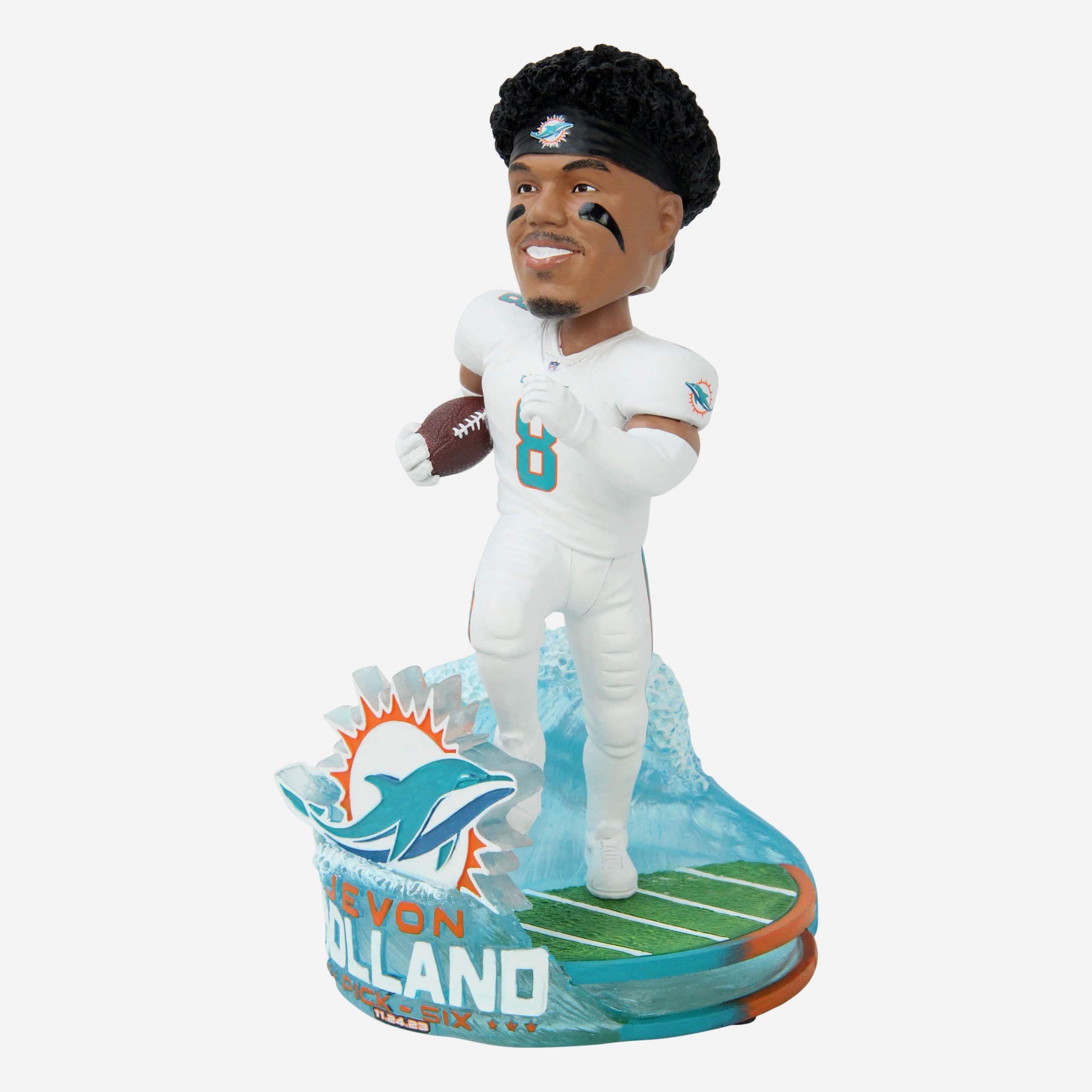 Jevon Holland Miami Dolphins Hail Mary Pick 6 Bobblehead - Image 4
