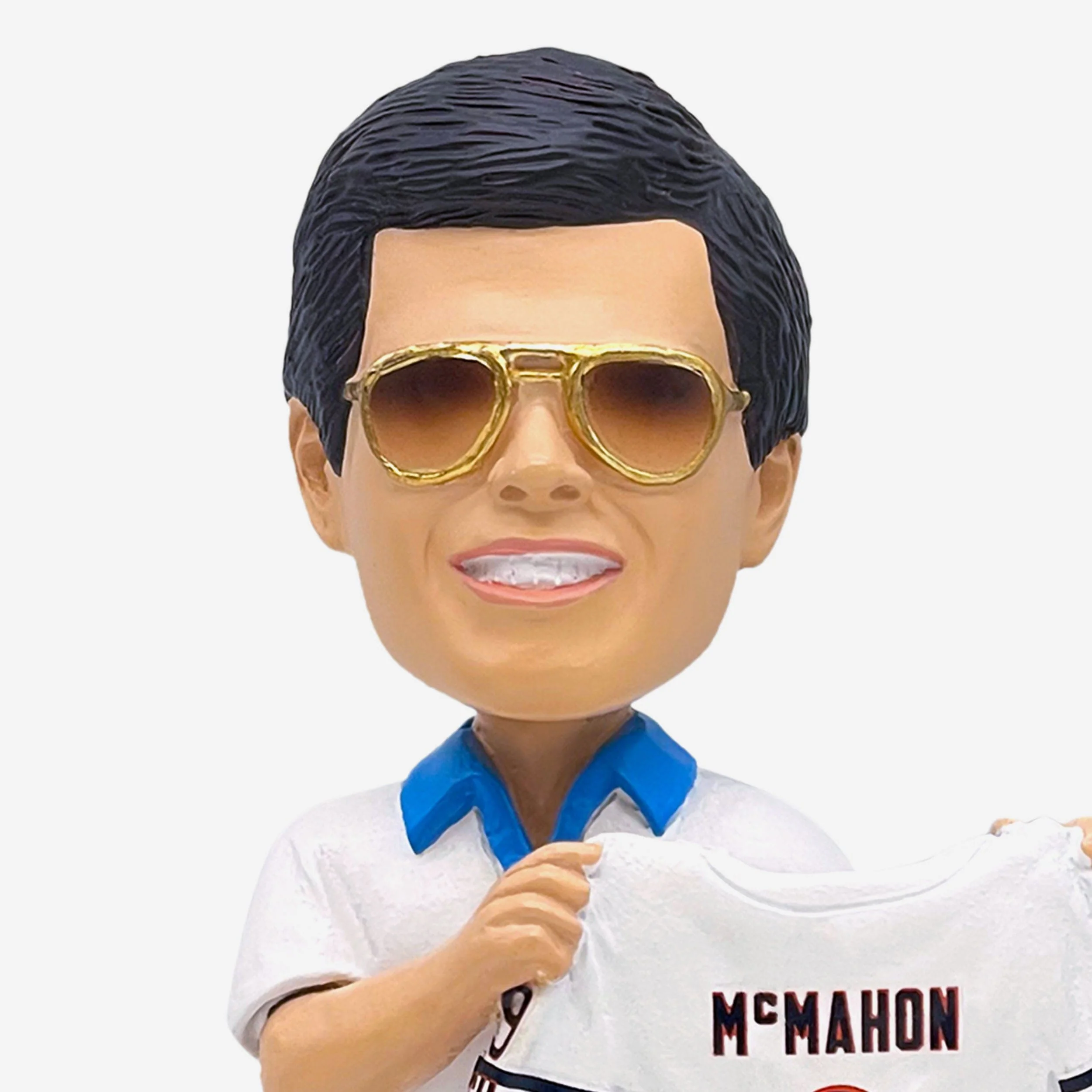Jim McMahon & Caleb Williams Chicago Bears NFL Draft Then and Now Bobblehead - Image 3