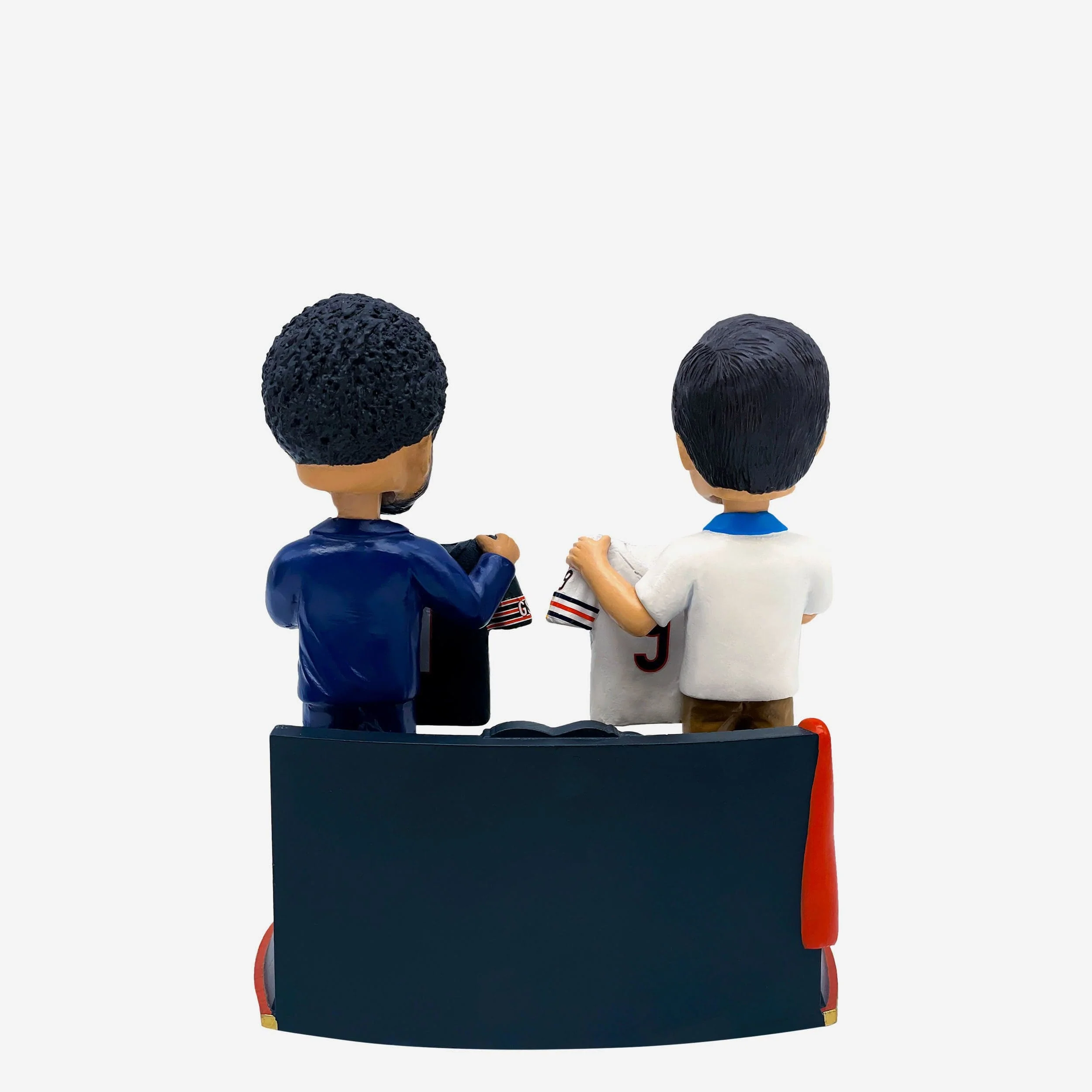 Jim McMahon & Caleb Williams Chicago Bears NFL Draft Then and Now Bobblehead - Image 6