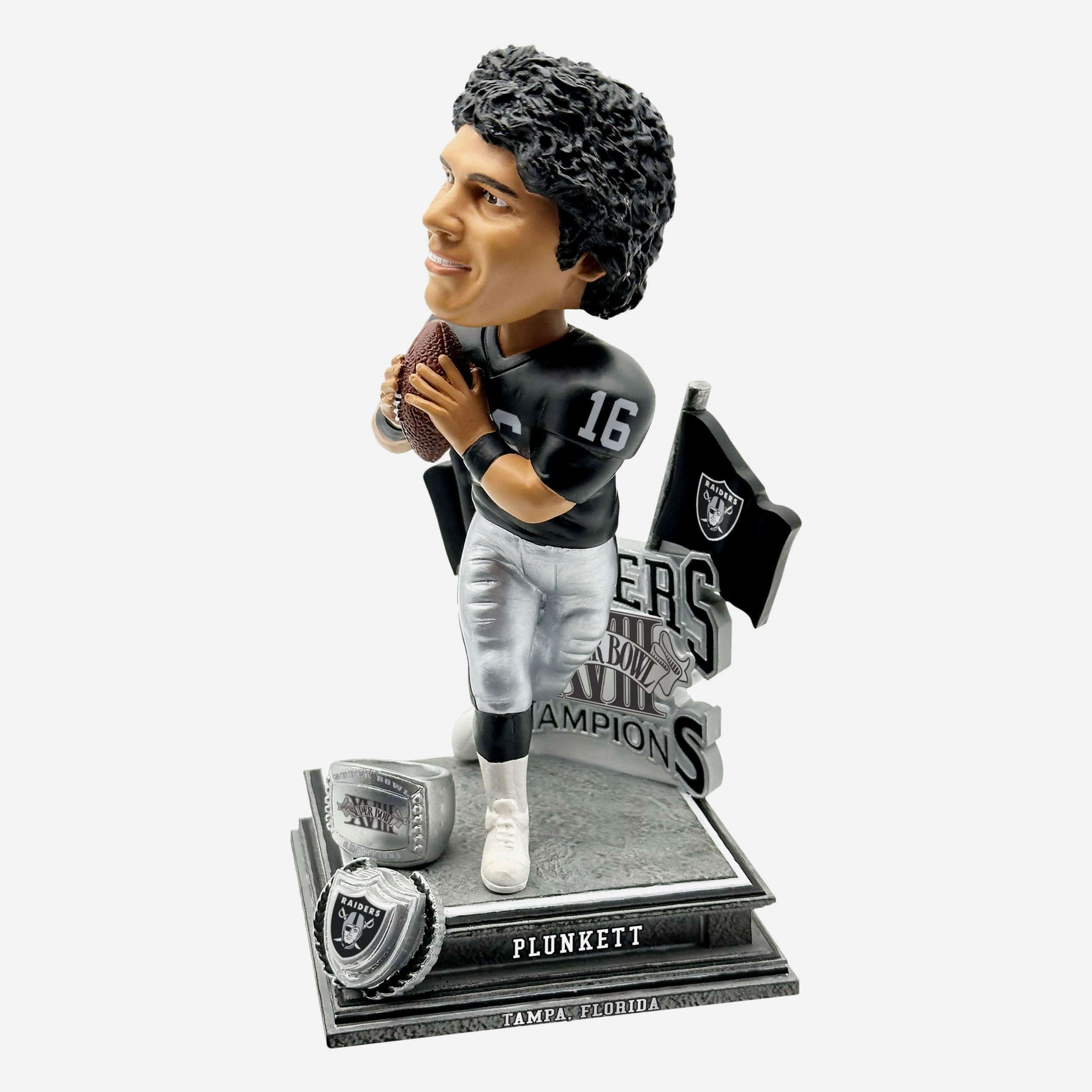 Jim Plunkett Las Vegas Raiders Super Bowl XVIII Champions 40th Anniversary Bobblehead - Image 4