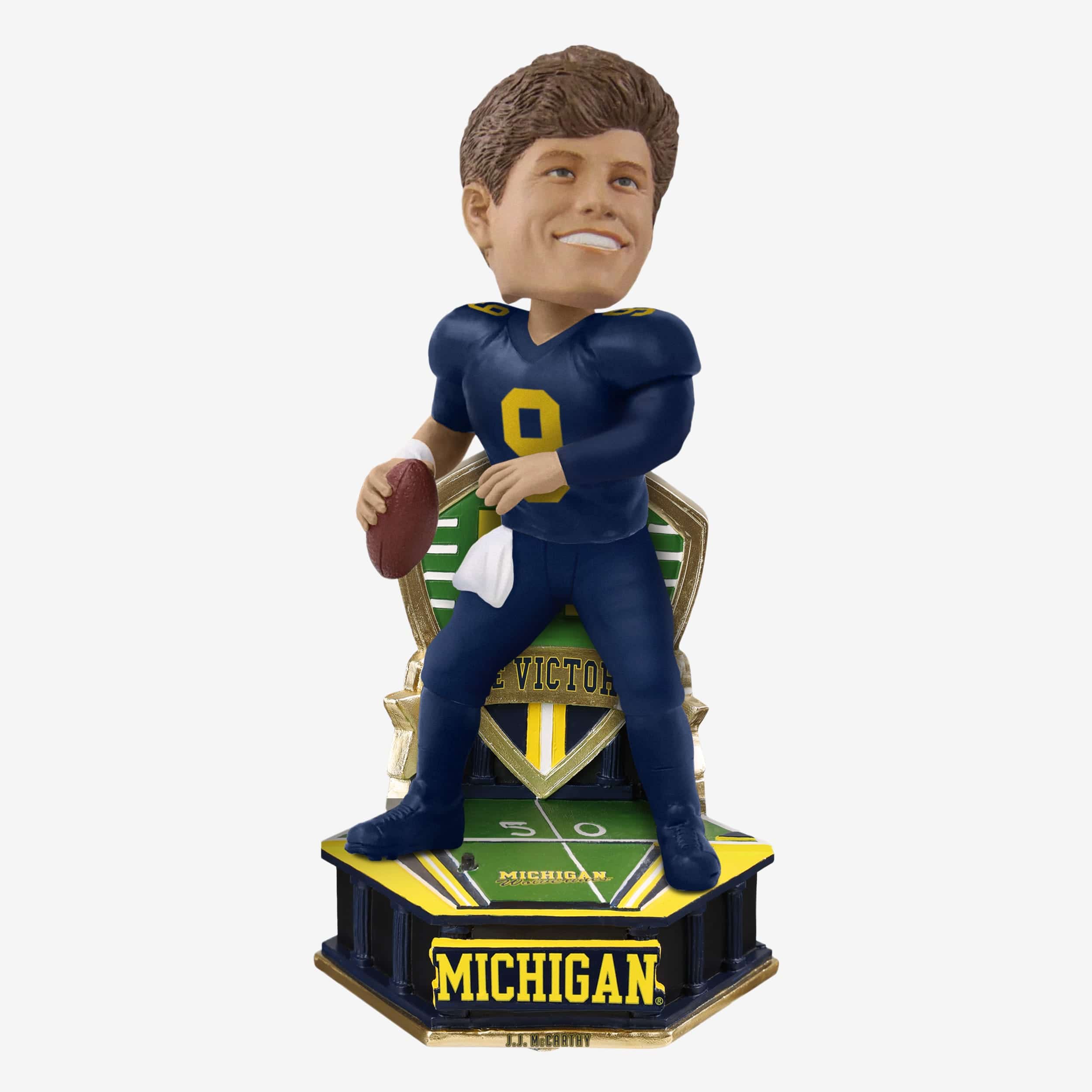 JJ McCarthy Michigan Wolverines Fight Song Student Athlete Bobblehead