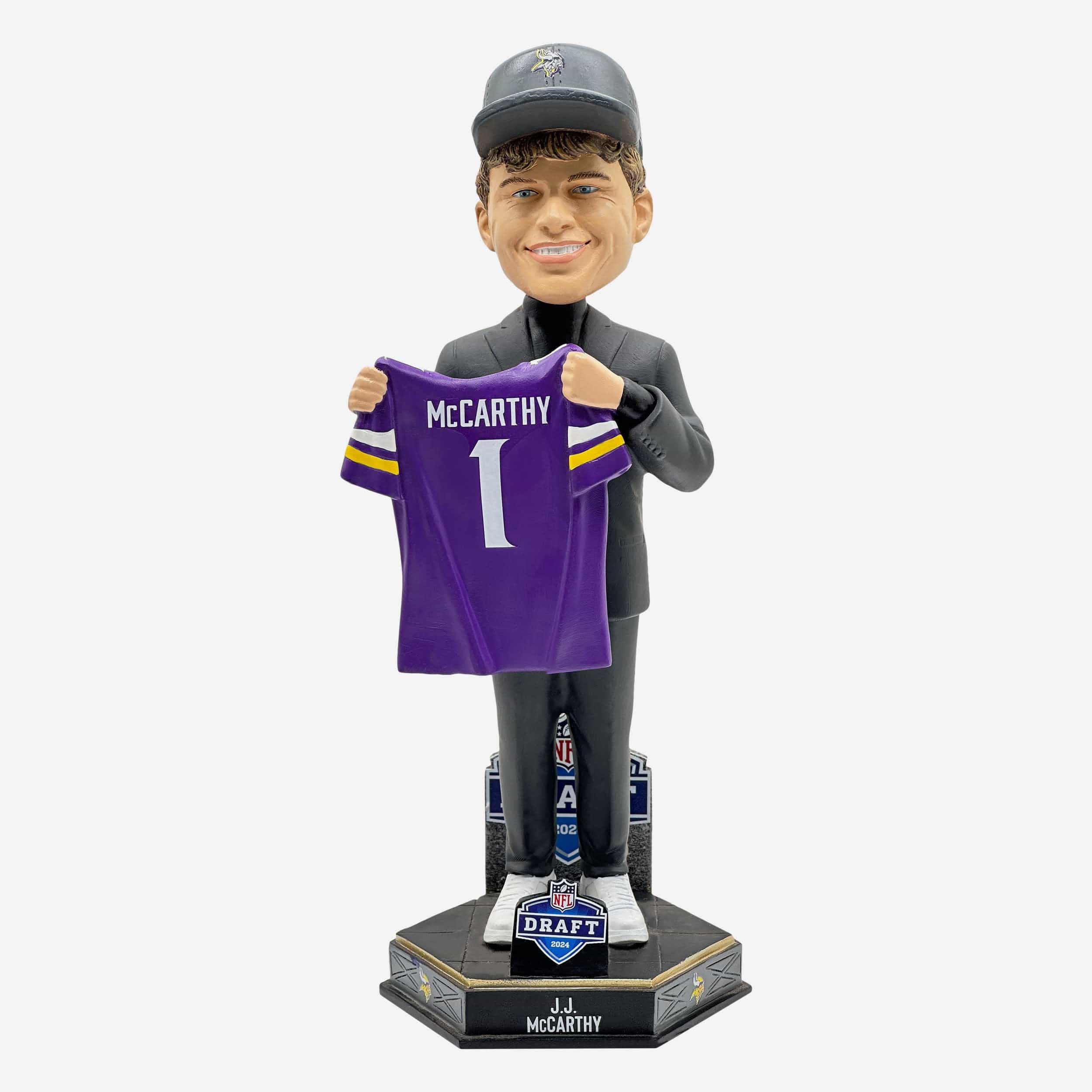 JJ McCarthy Minnesota Vikings 2024 Draft Pick Bobblehead