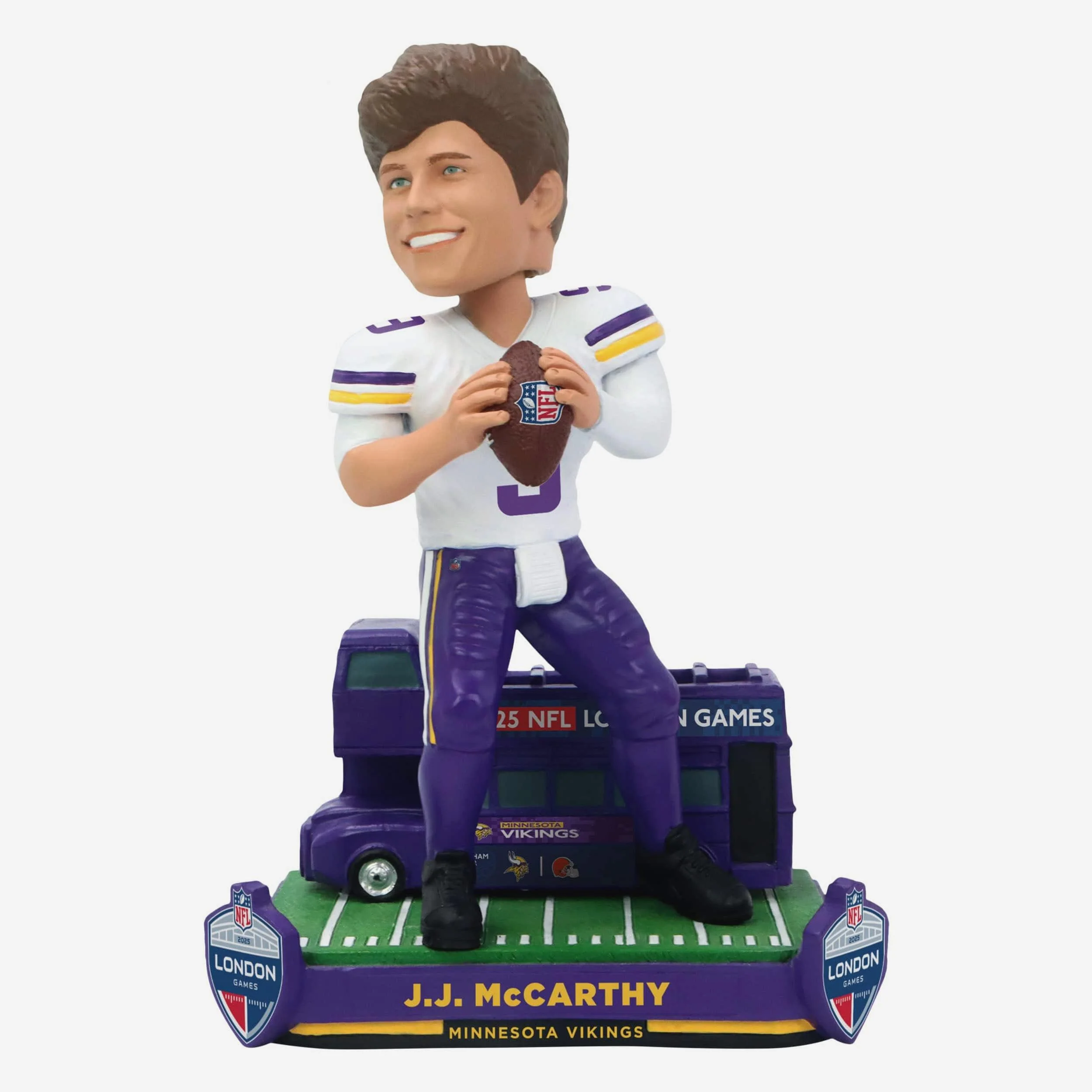 JJ McCarthy Minnesota Vikings 2025 NFL International Game Bobblehead