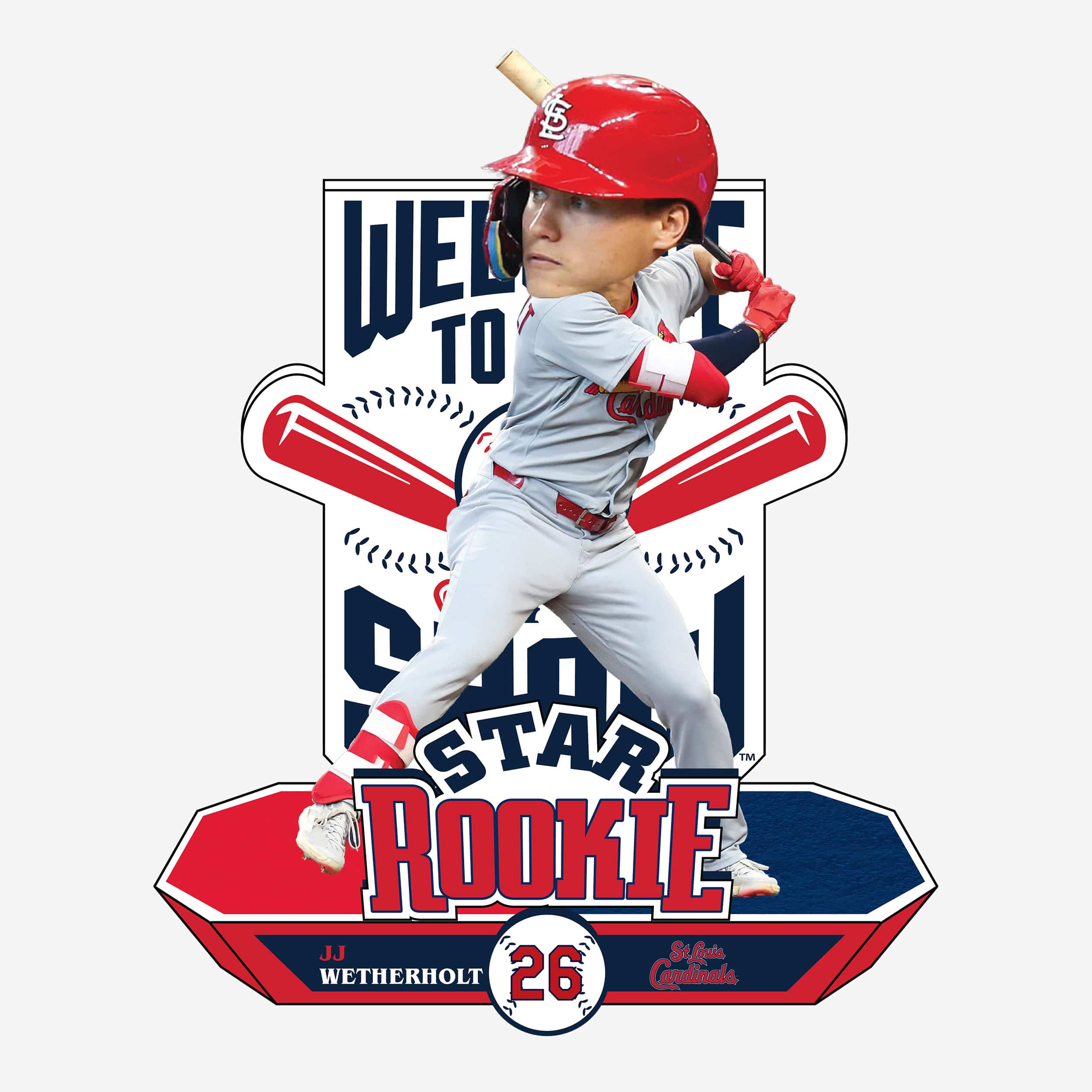JJ Wetherholt St Louis Cardinals Star Rookie Bobblehead