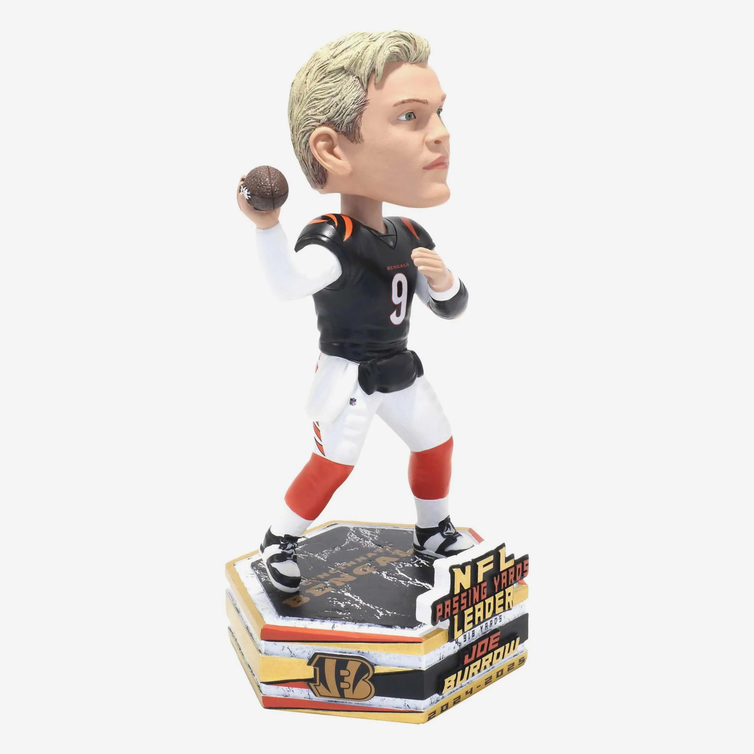 Joe Burrow Cincinnati Bengals 2024 NFL Passing Yards Leader Bobblehead - Image 4