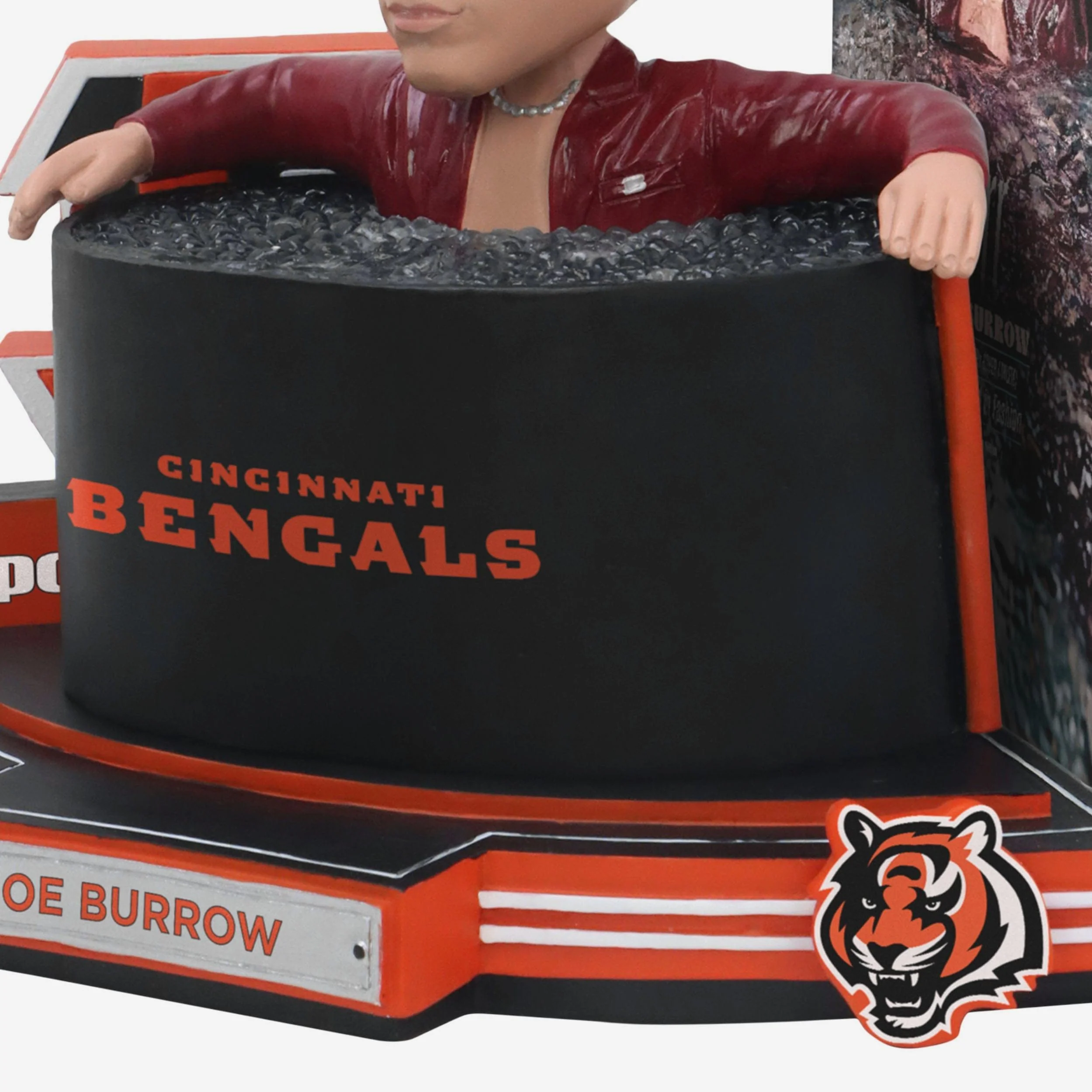 Joe Burrow Cincinnati Bengals Brrr Sports Illustrated Cover Bobblehead - Image 3