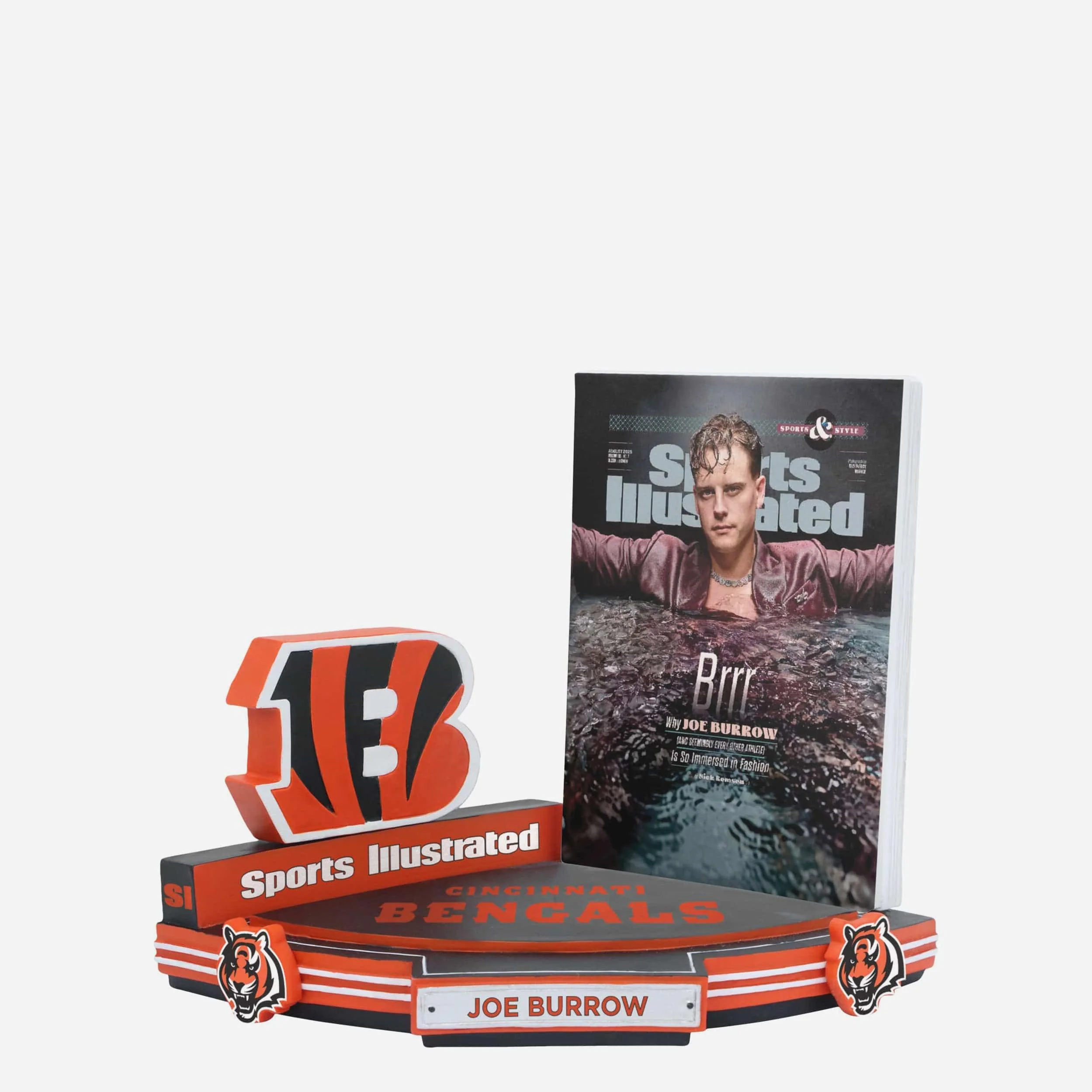 Joe Burrow Cincinnati Bengals Brrr Sports Illustrated Cover Bobblehead - Image 4