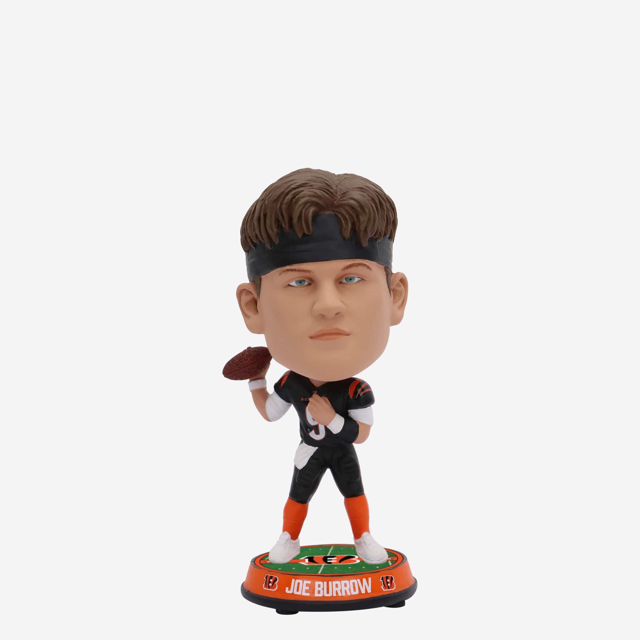 Joe Burrow Cincinnati Bengals Field Stripe Mini Bighead Bobblehead