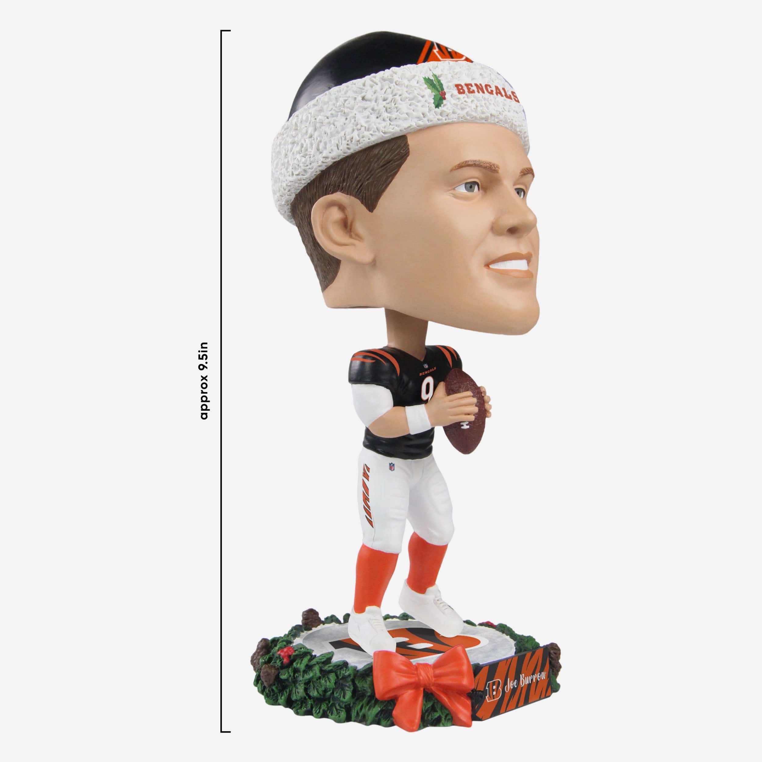 Joe Burrow Cincinnati Bengals Holiday Wreath Bighead Bobblehead - Image 4