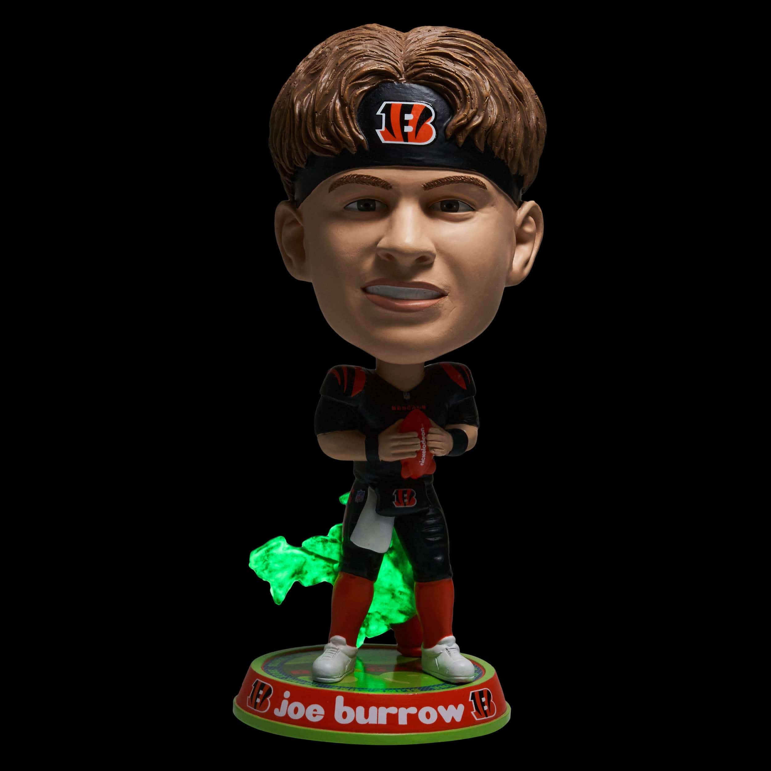 Joe Burrow Cincinnati Bengals Nickelodeon Glow in the Dark Bighead Bobblehead - Image 2