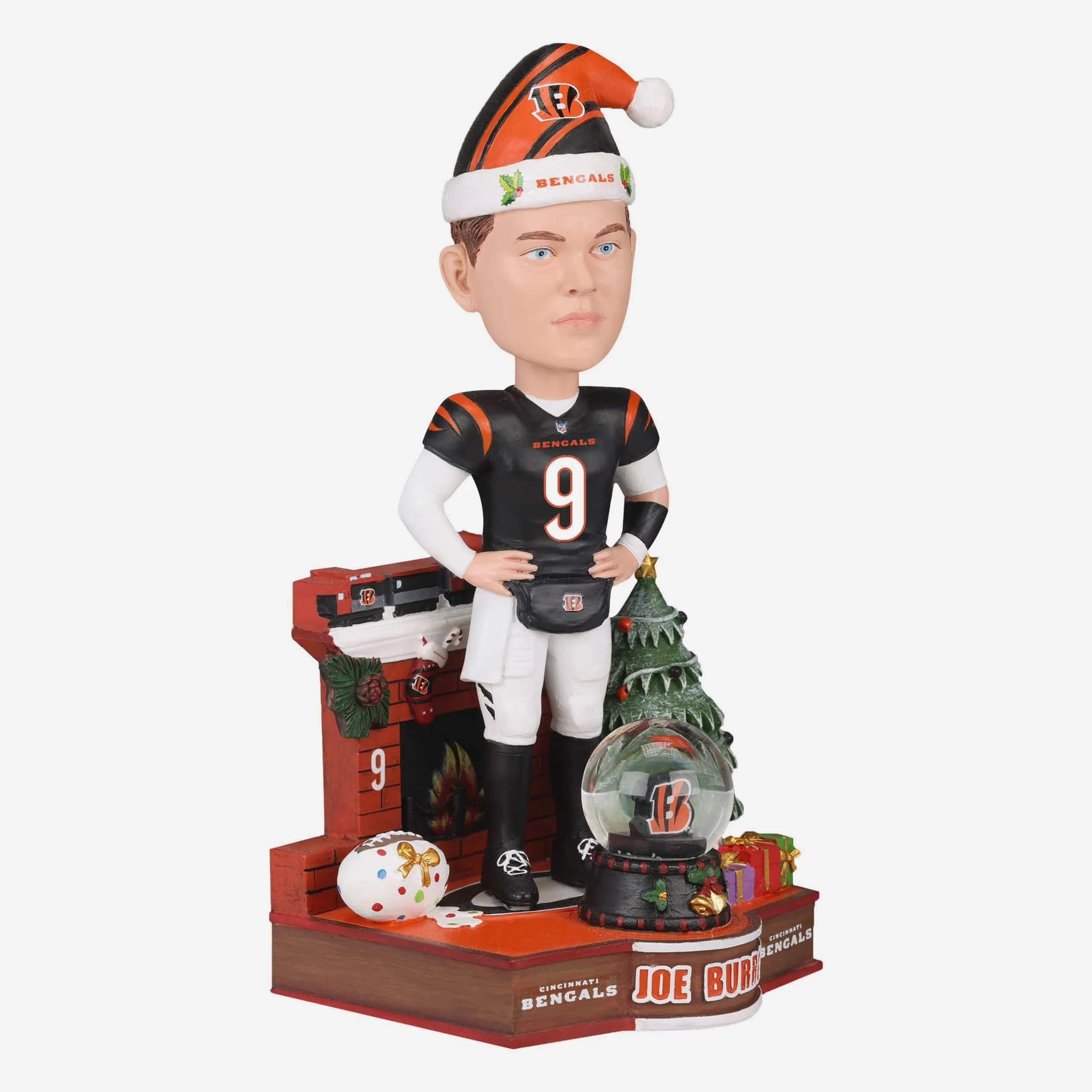 Joe Burrow Cincinnati Bengals Snow Globe Bobblehead - Image 4