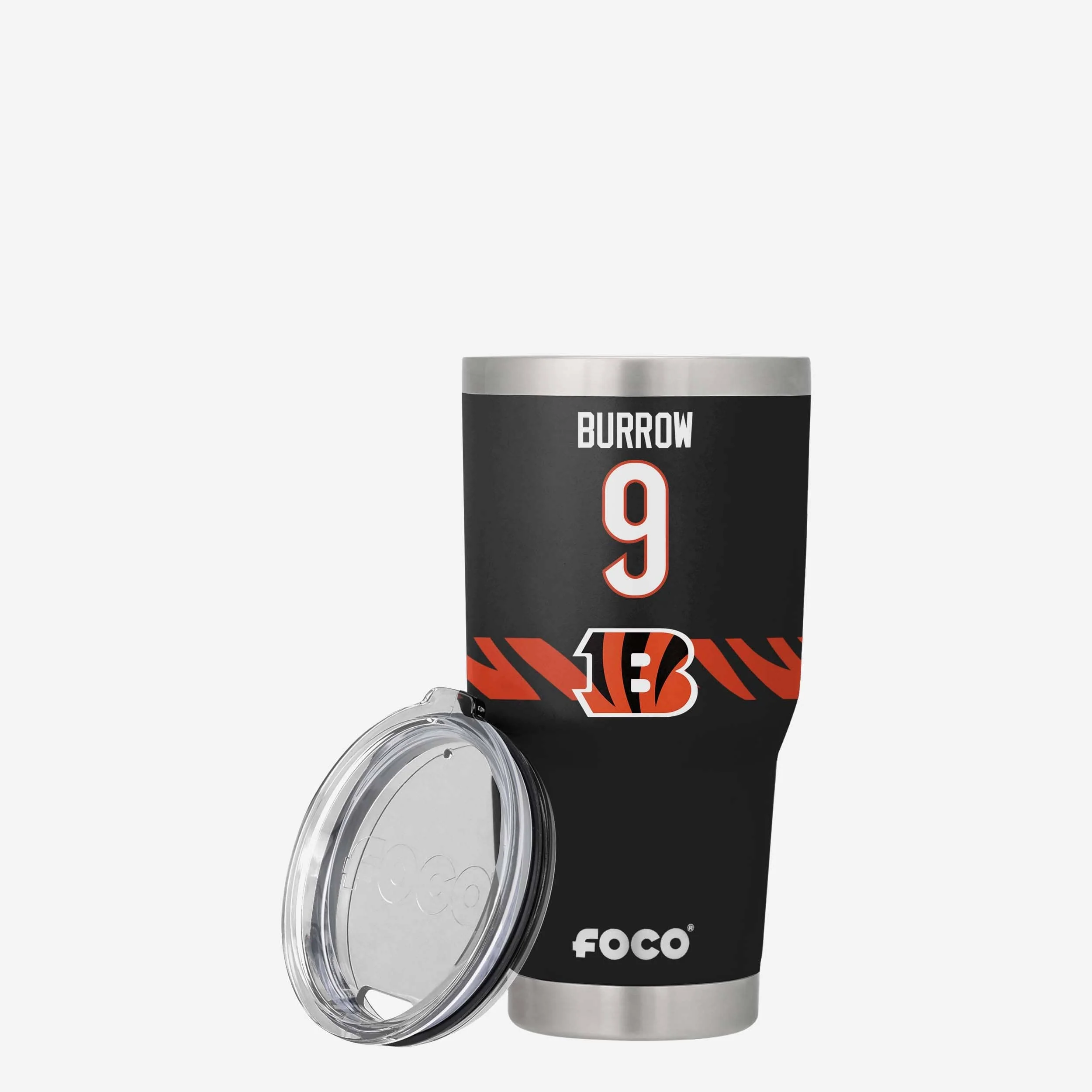 Joe Burrow Cincinnati Bengals Team Logo 30 oz Player Tumbler - Image 3