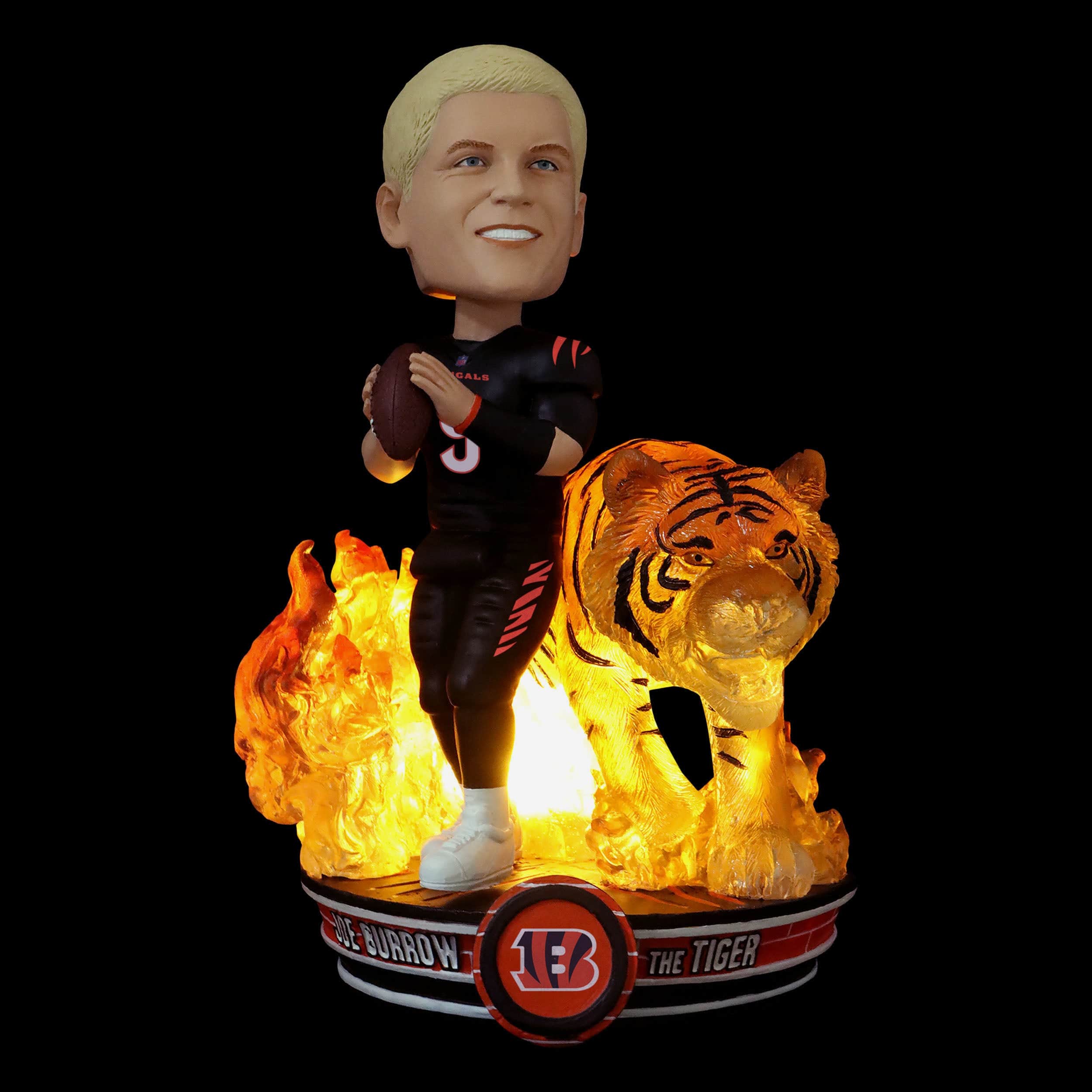 Joe Burrow Cincinnati Bengals Tiger Spirit Animal Bobblehead - Image 2