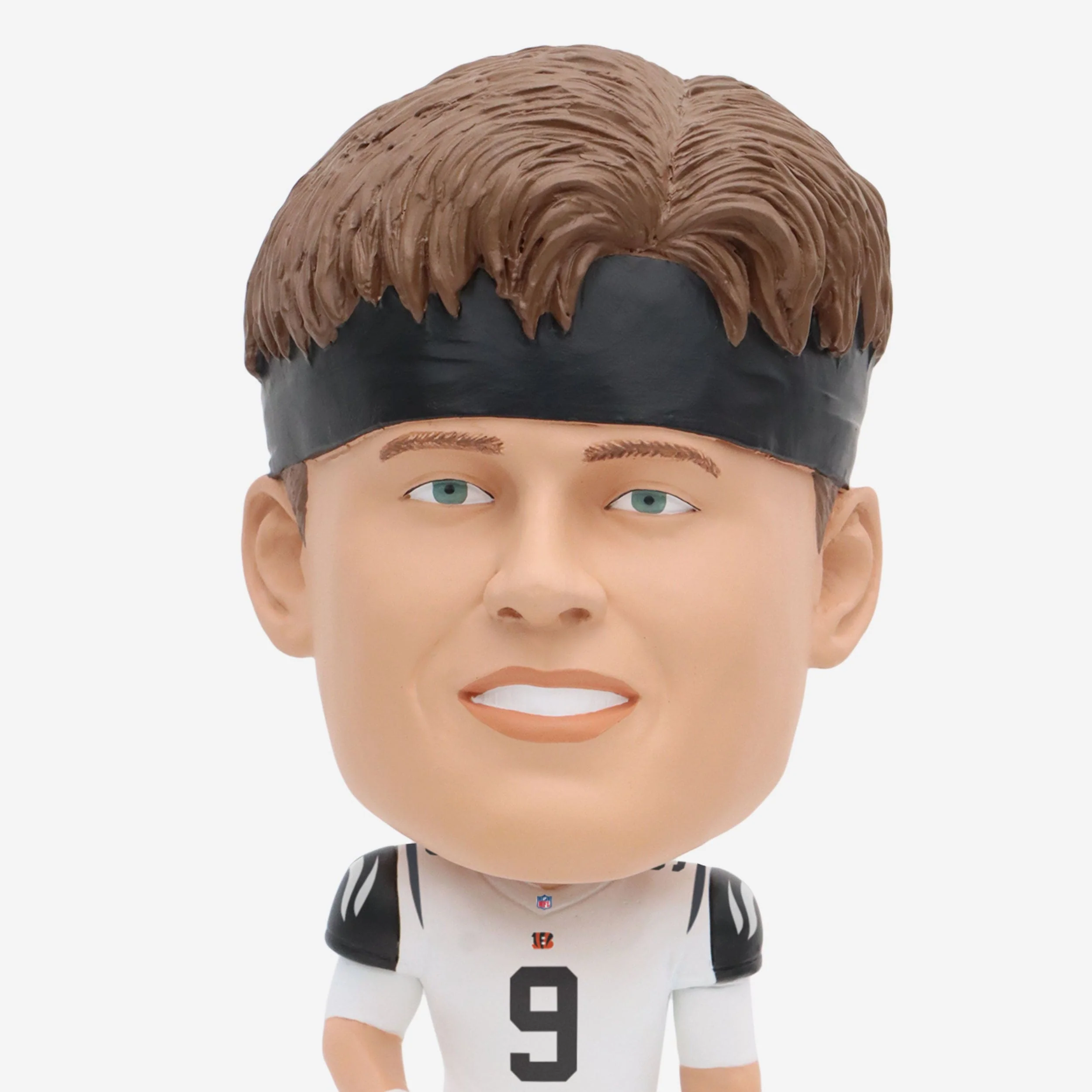 Joe Burrow Cincinnati Bengals White Tiger Stripe Uniform Field Stripe Bighead Bobblehead - Image 2