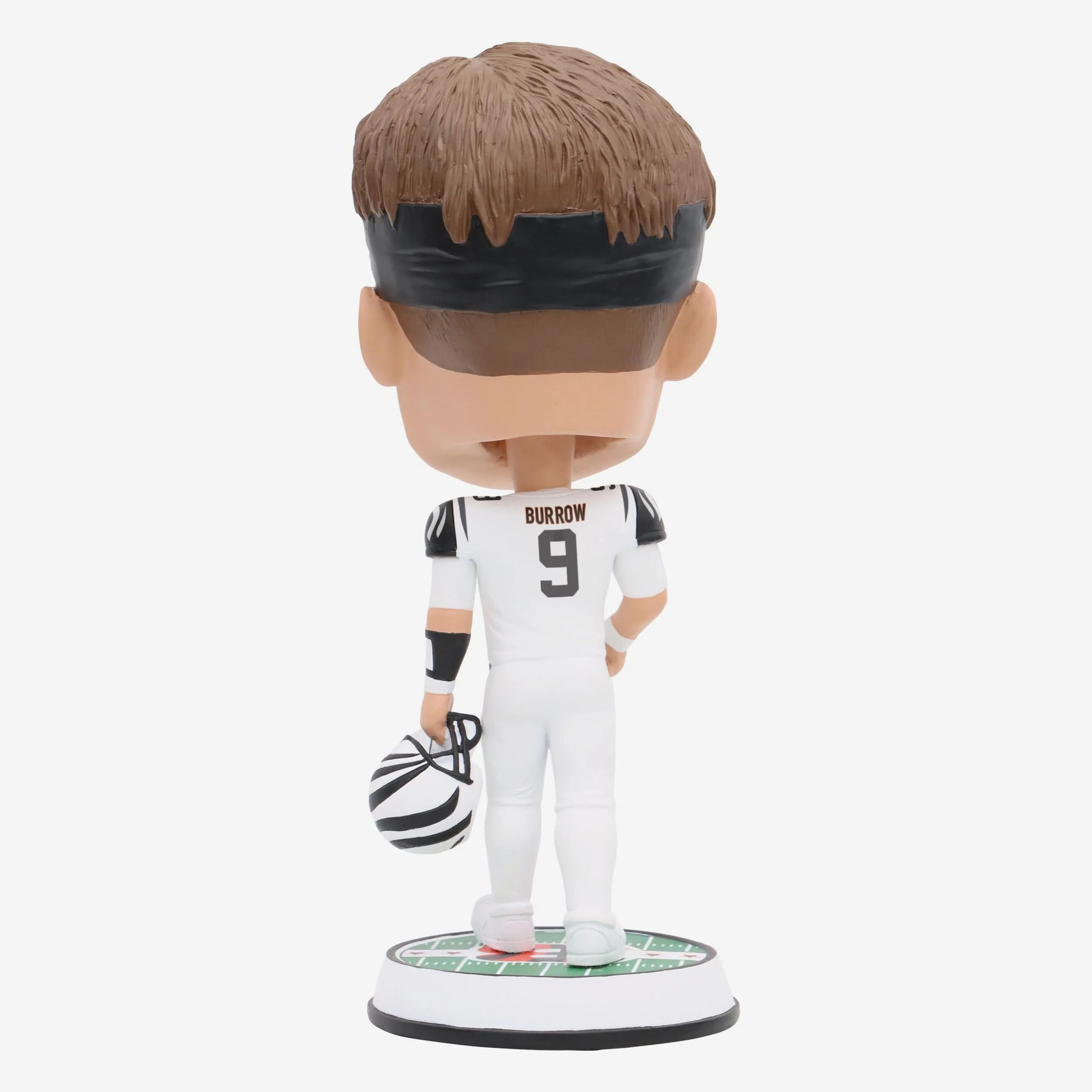 Joe Burrow Cincinnati Bengals White Tiger Stripe Uniform Field Stripe Bighead Bobblehead - Image 5