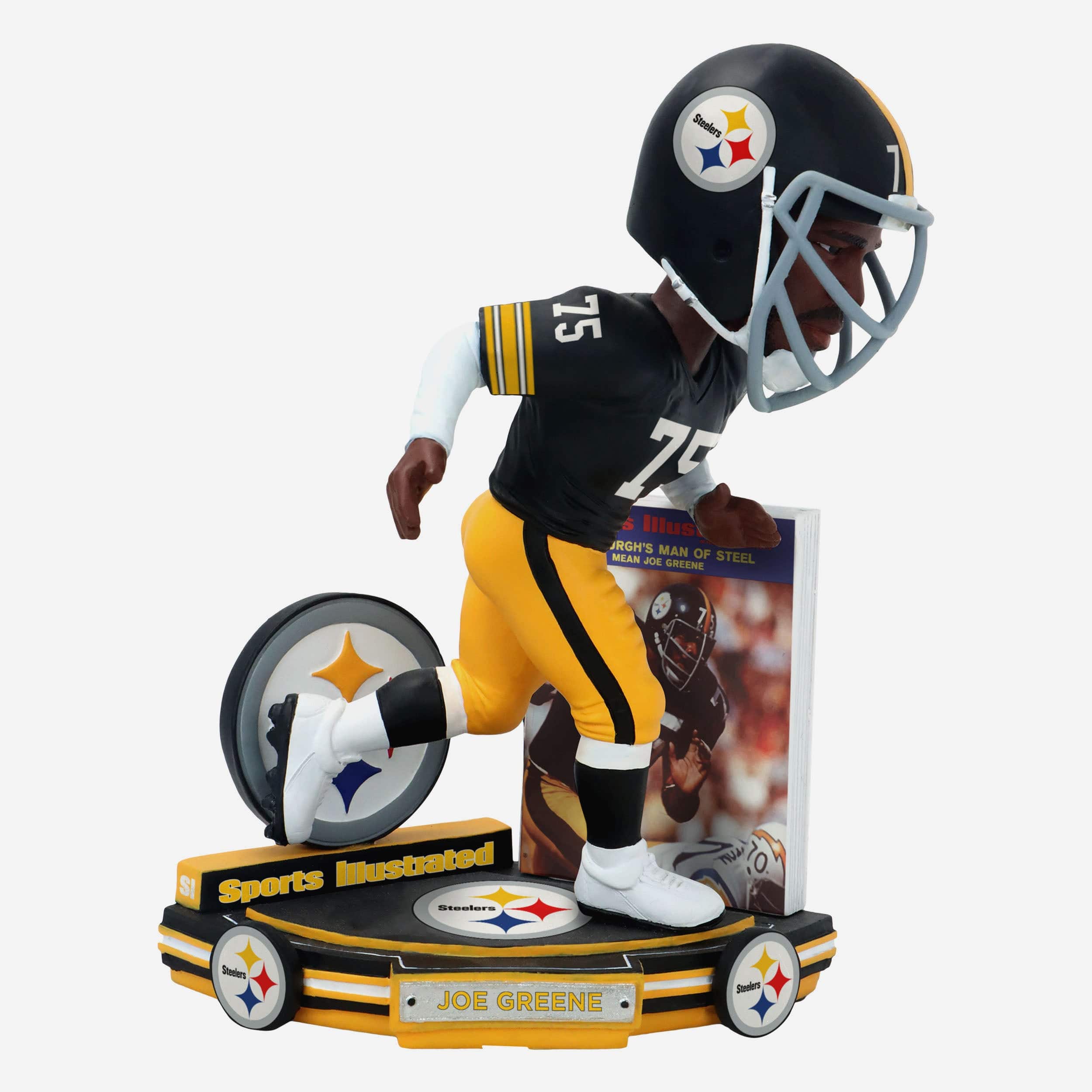 Joe Greene Pittsburgh Steelers Man of Steel Sports Illustrated Cover Bobblehead