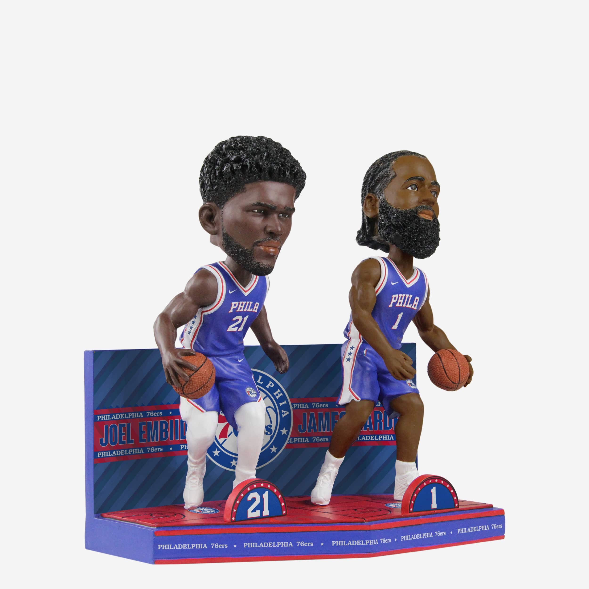 Joel Embiid & James Harden Philadelphia 76ers Bobblemate Dual Bobblehead - Image 5
