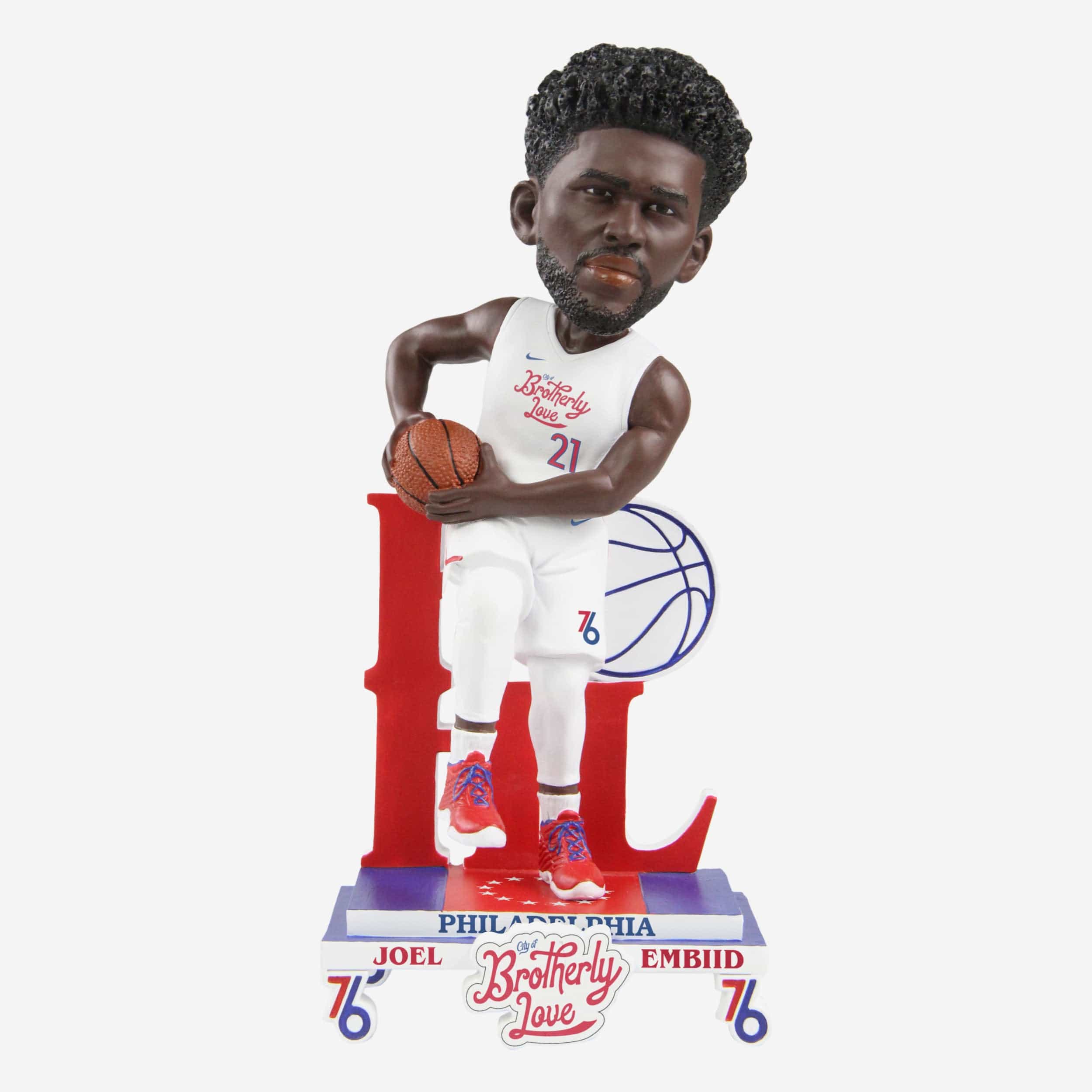 Joel Embiid Philadelphia 76ers 2023 City Jersey Bobblehead