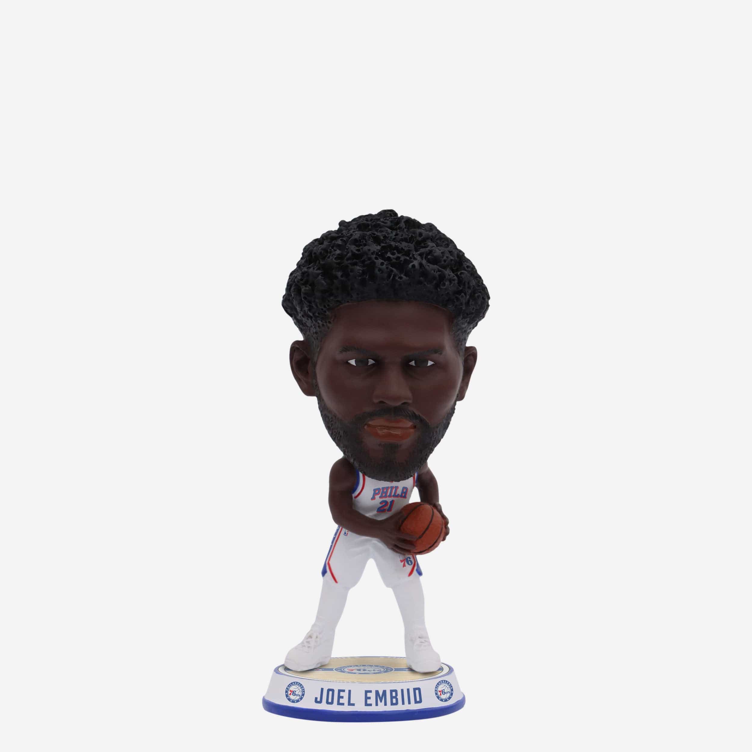 Joel Embiid Philadelphia 76ers Court Stripe Mini Bighead Bobblehead