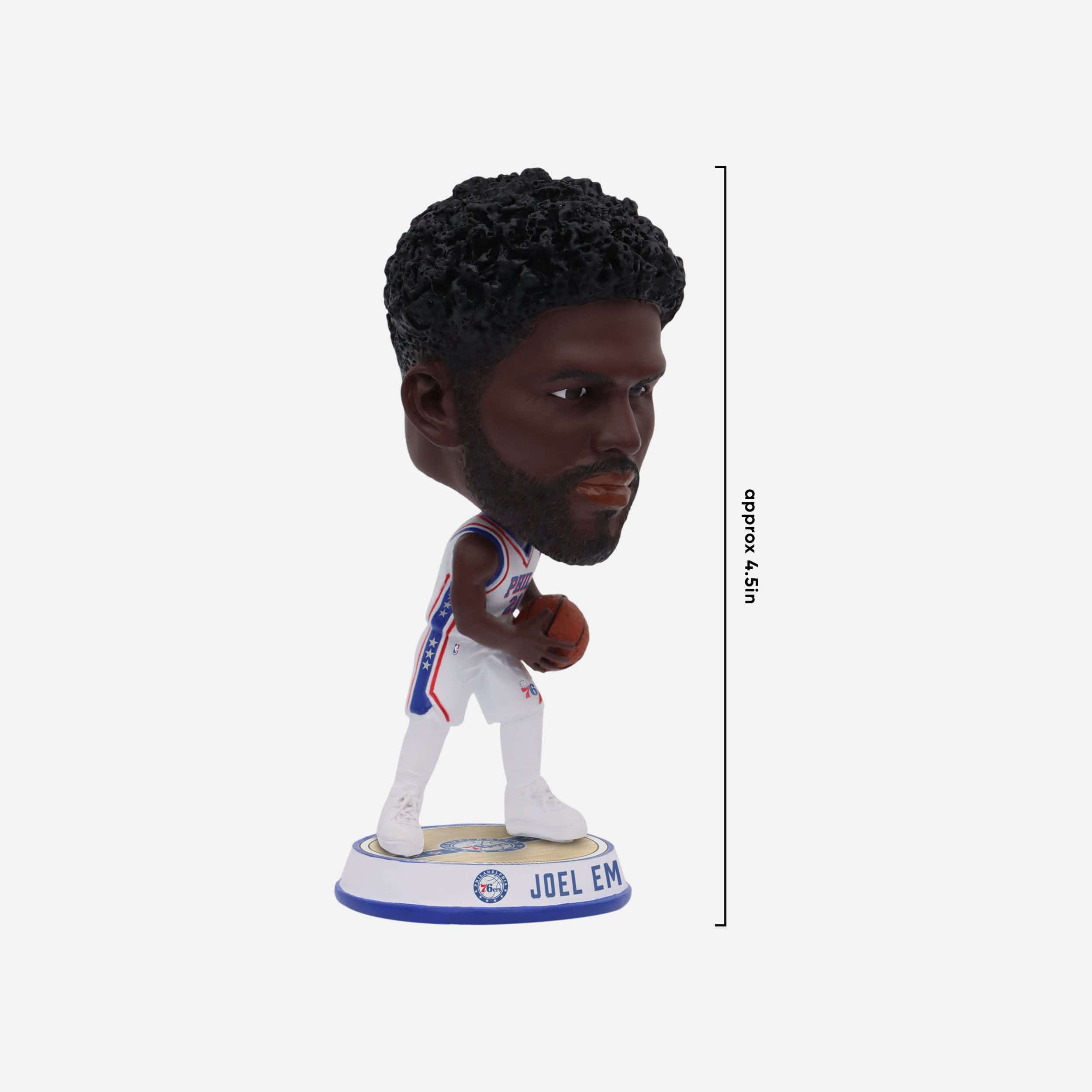 Joel Embiid Philadelphia 76ers Court Stripe Mini Bighead Bobblehead - Image 4