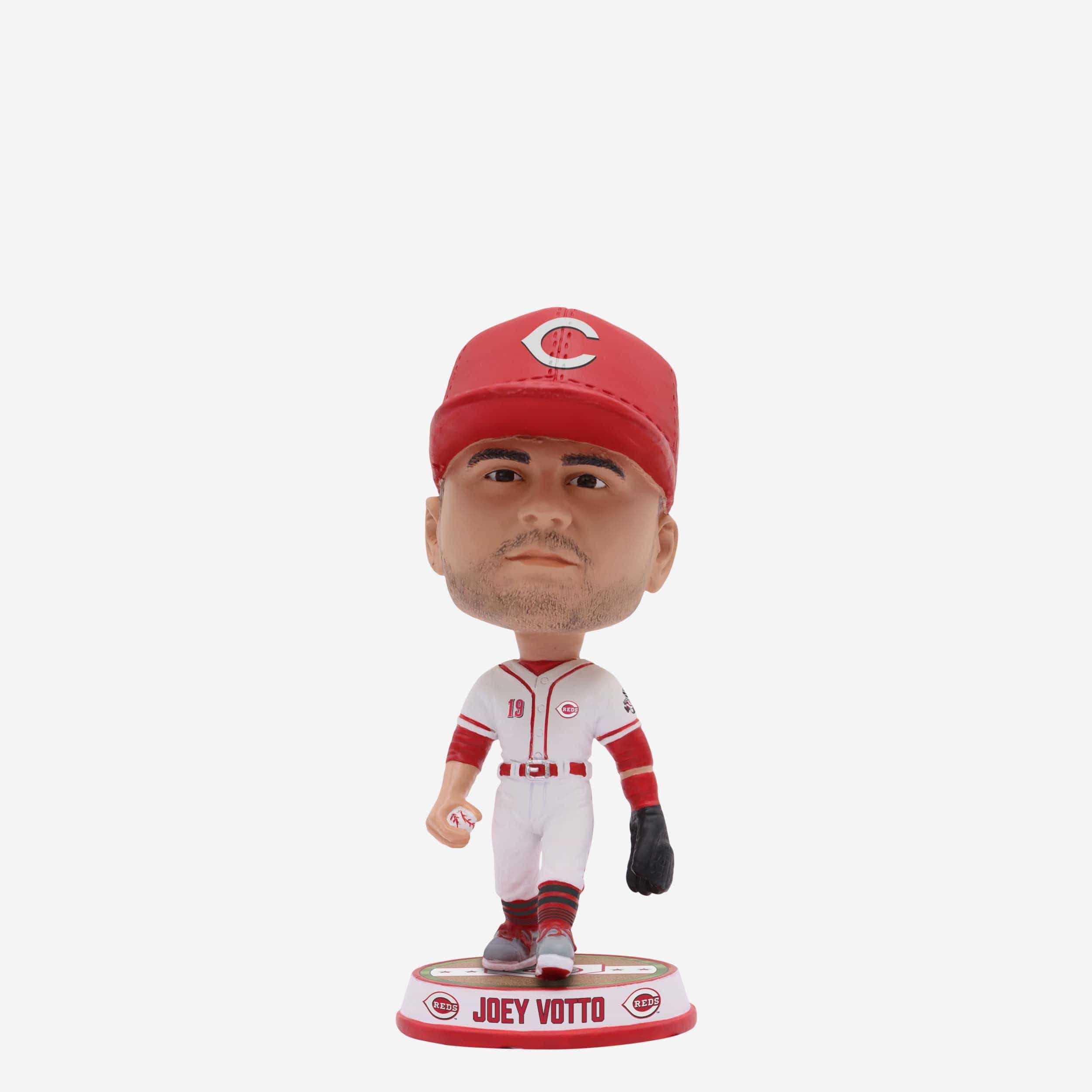 Joey Votto Cincinnati Reds Fielding Pose Field Stripe Mini Bighead Bobblehead