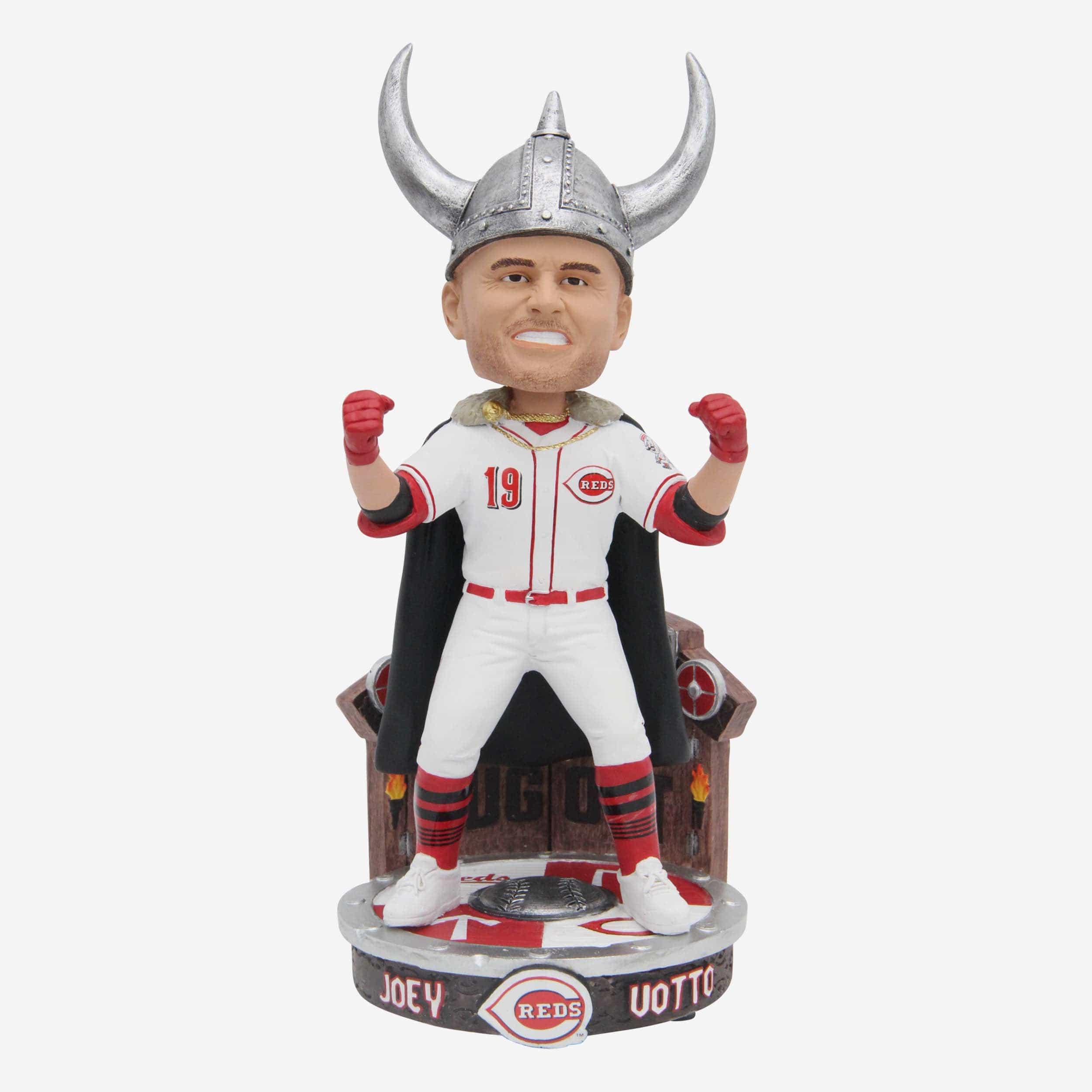 Joey Votto Cincinnati Reds Viking Hat Home Run Celebration Bobblehead