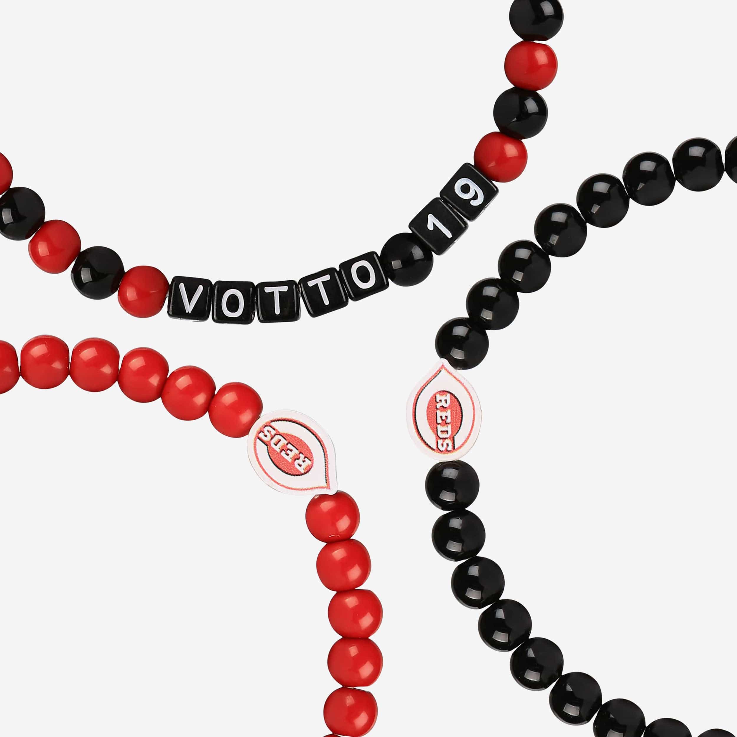 Joey Votto & Elly De La Cruz Cincinnati Reds 3 Pack Player Beaded Friendship Bracelet - Image 2