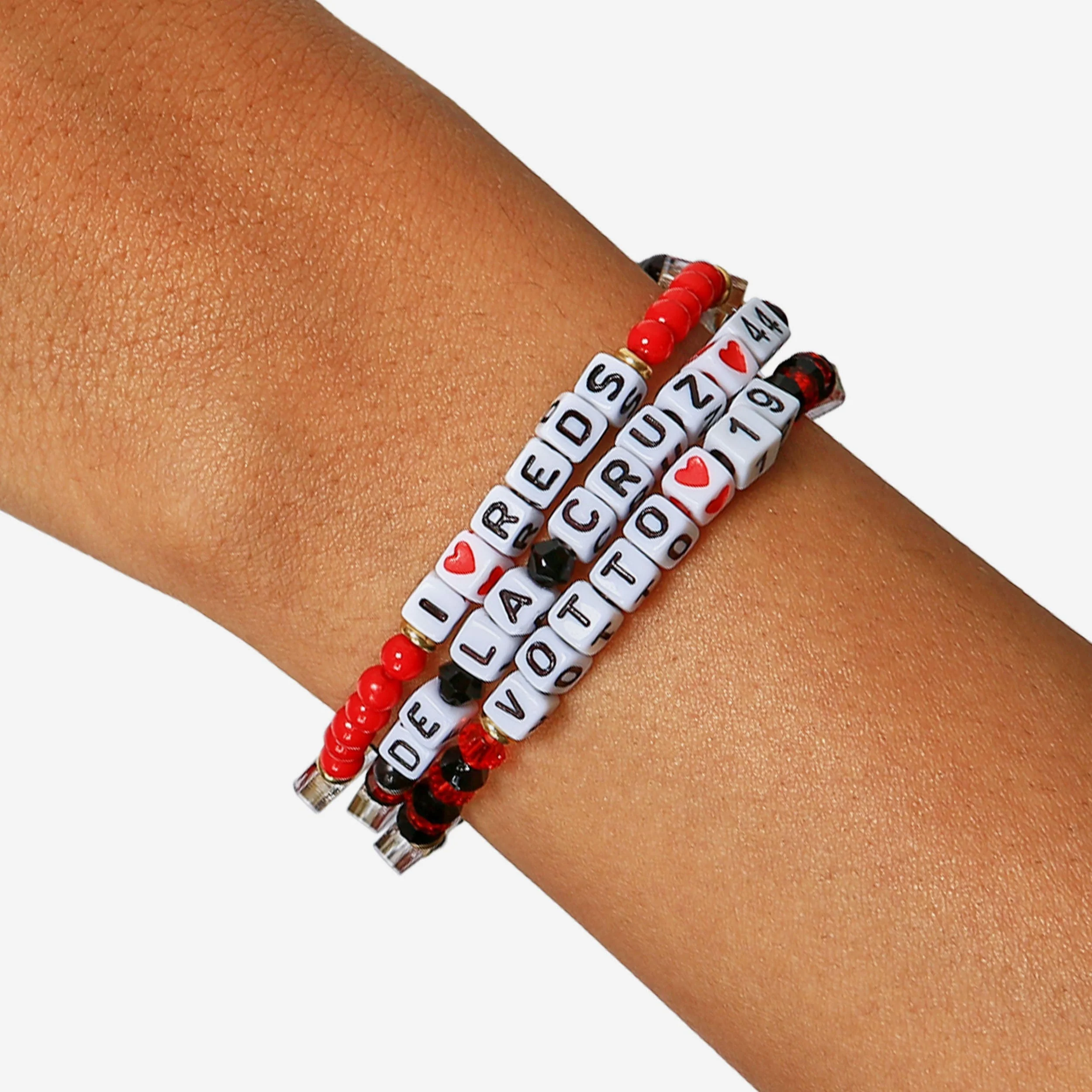 Joey Votto & Elly De La Cruz Cincinnati Reds 3 Pack Player Friendship Bracelet - Image 4
