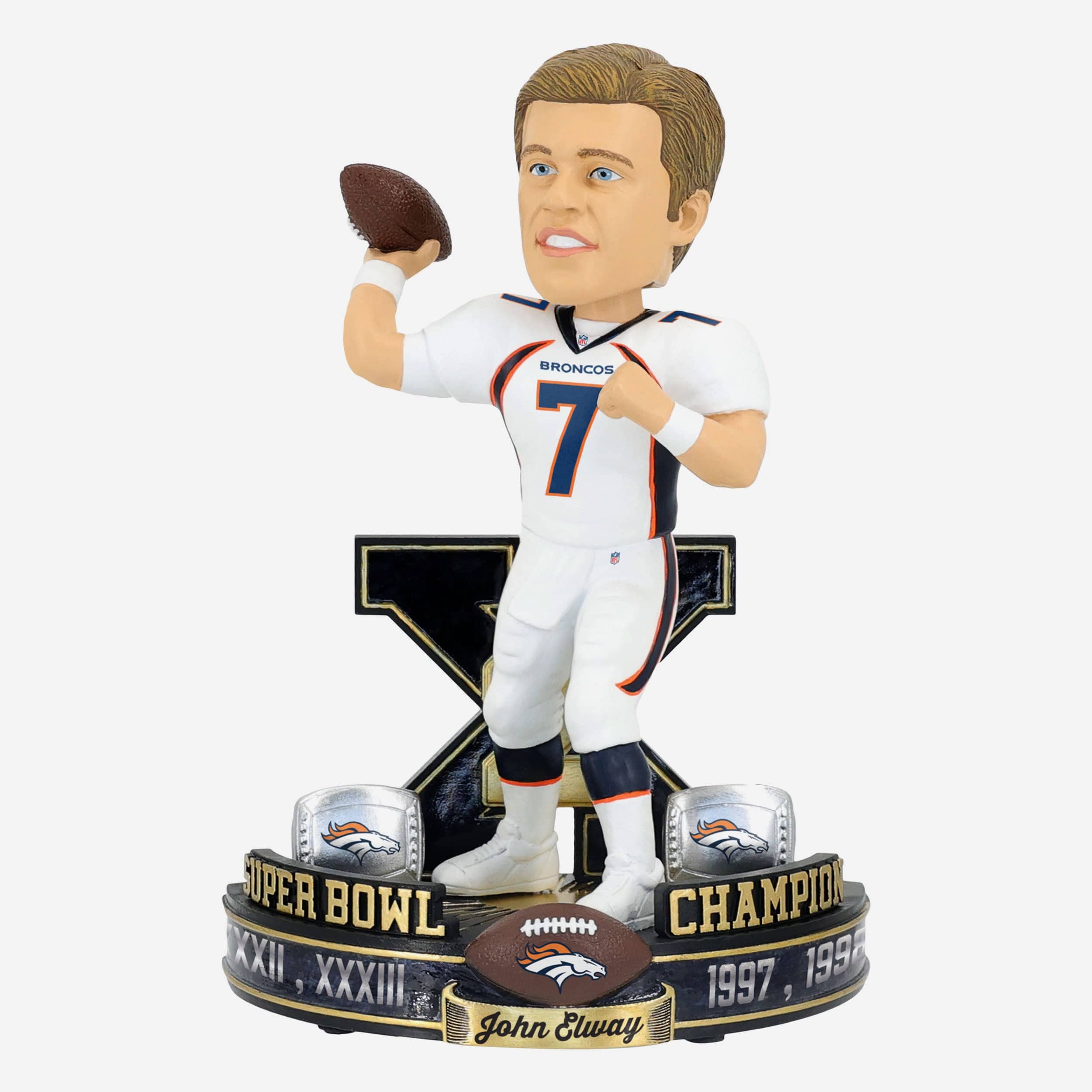 John Elway Denver Broncos 2x Super Bowl Champion Bobblehead