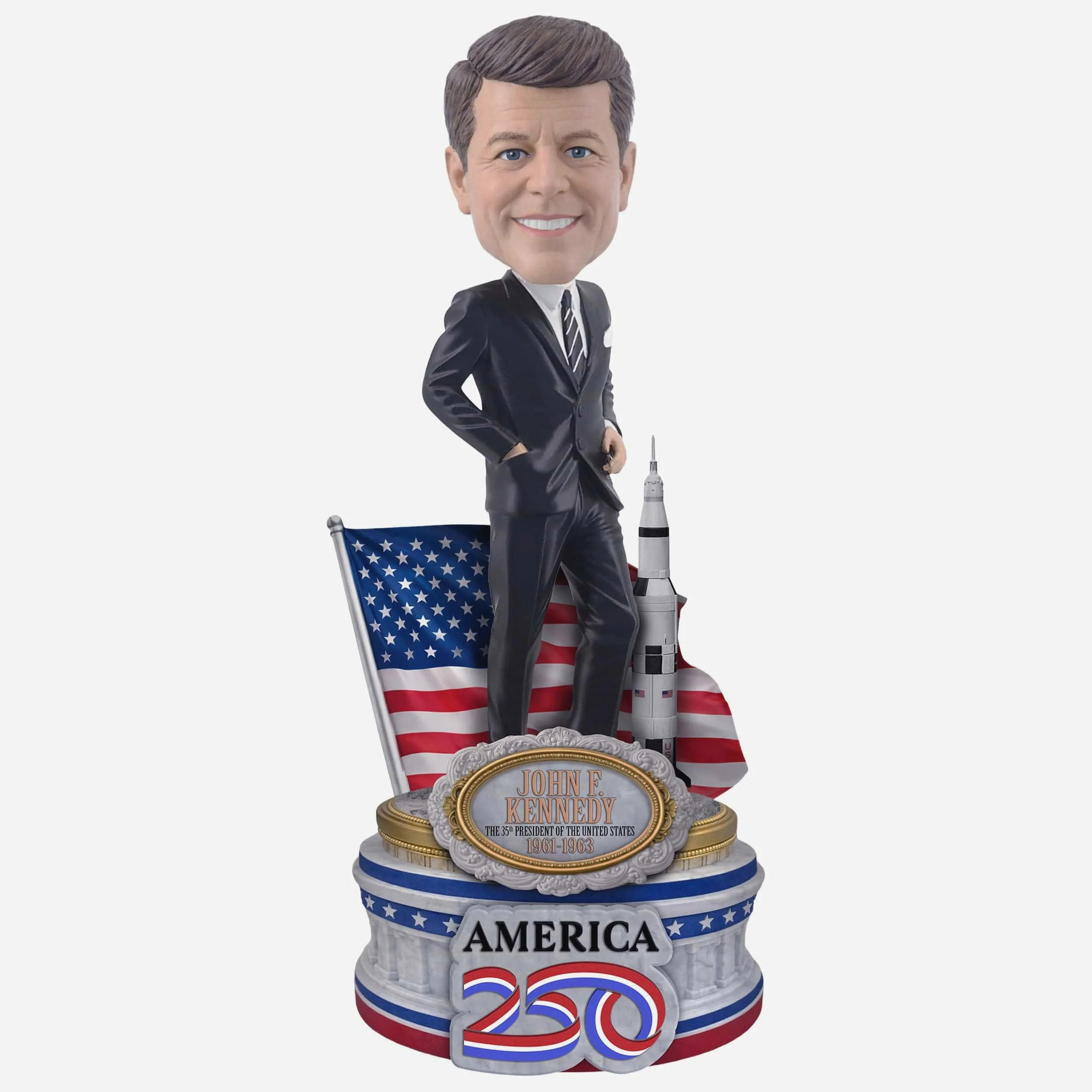 John F Kennedy America's 250th Anniversary Historical Figure Bobblehead