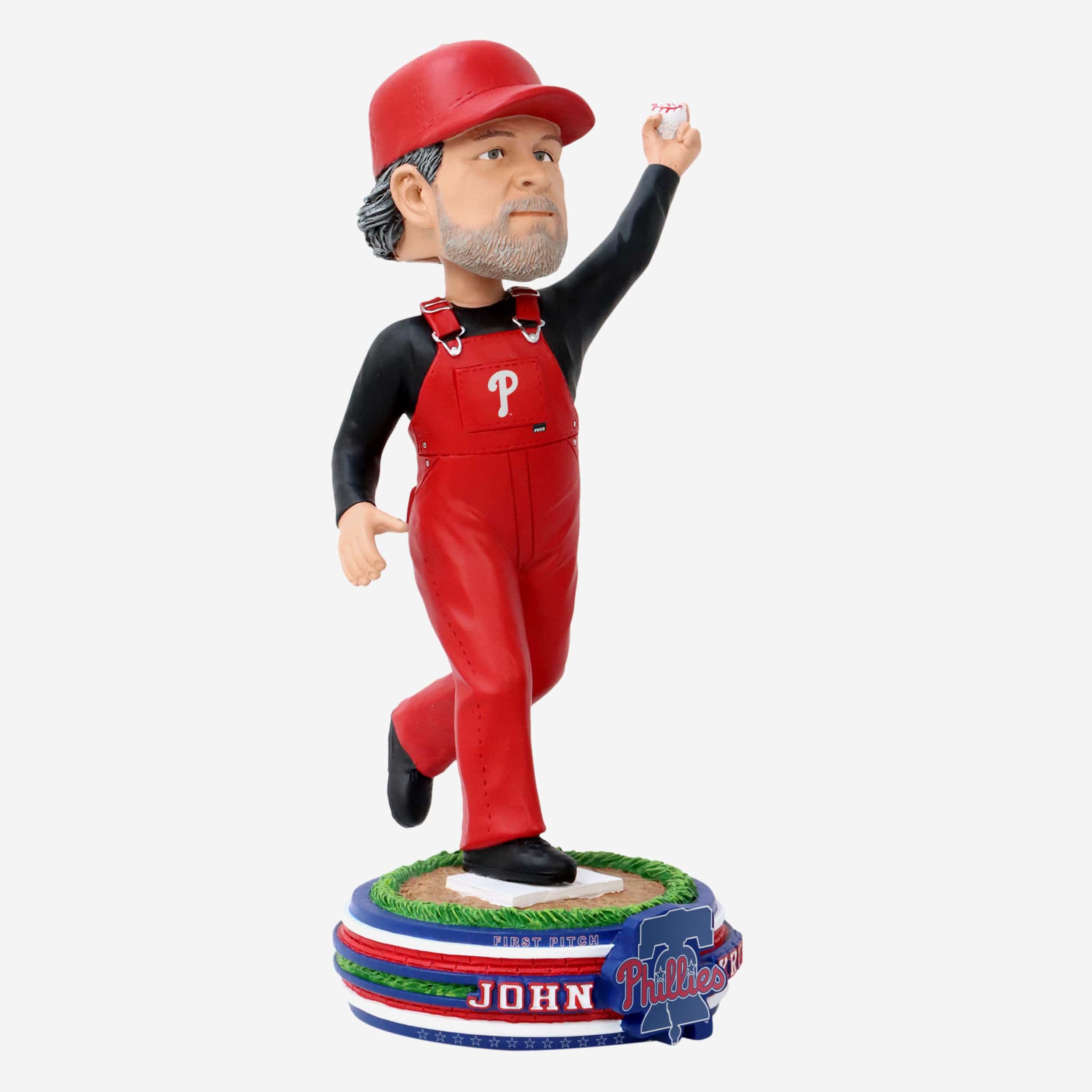 John Kruk Philadelphia Phillies Bib Overalls First Pitch Bobblehead - Image 4