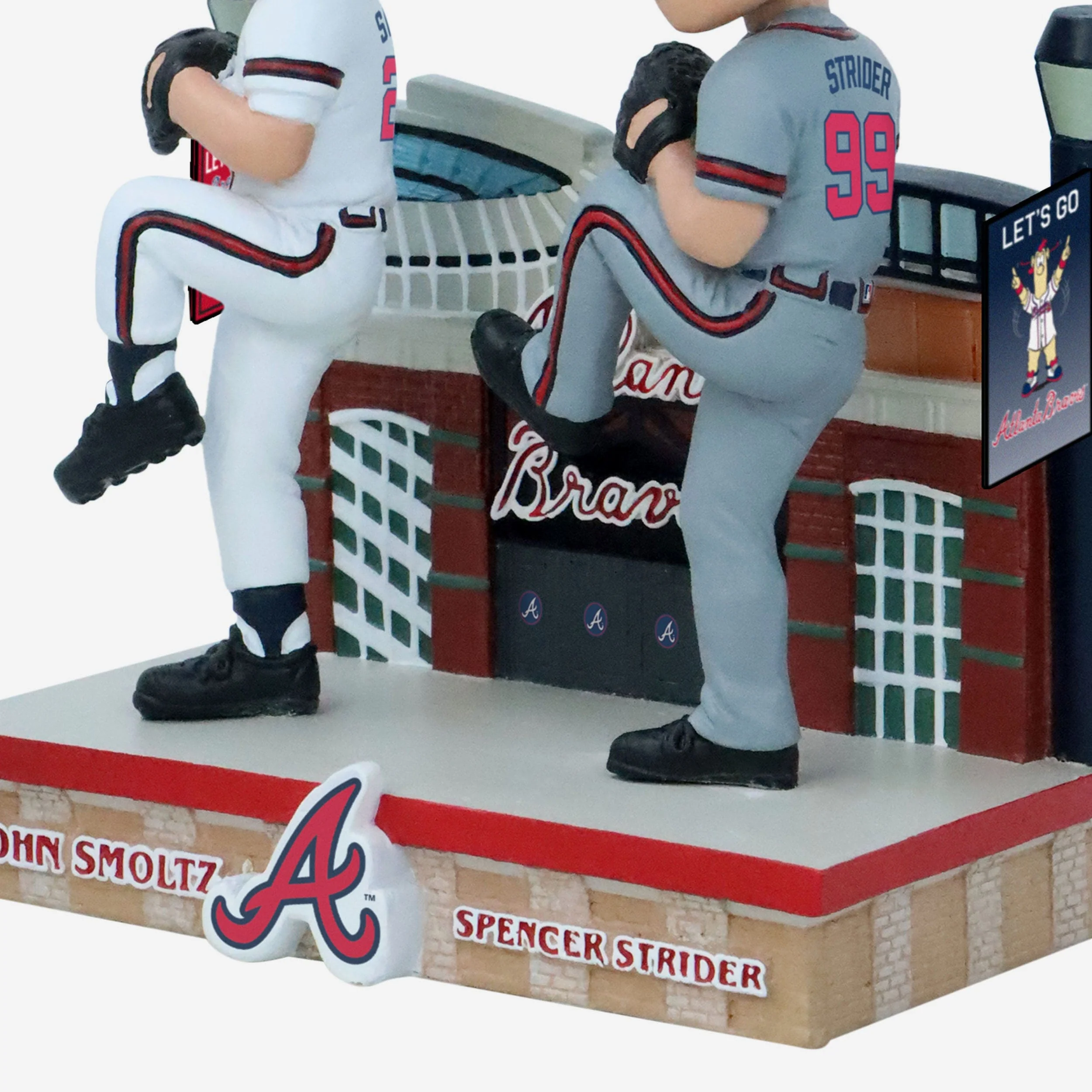 John Smoltz & Spencer Strider Atlanta Braves Then and Now Bobblehead - Image 4